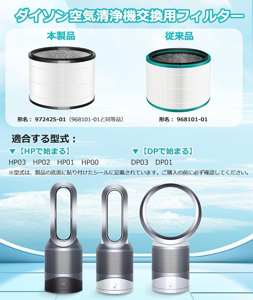 Amazon.co.jp: ダイソン 空気清浄機 HP03 HP02 HP01 HP00 DP03 DP01 用