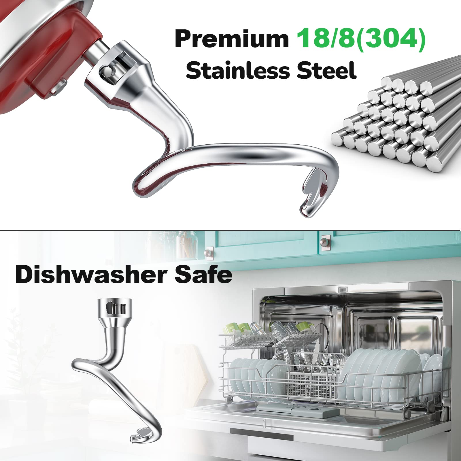 Amazon | Kitchenaid 4.5/5クォート交換用スパイラル生地フック チルト