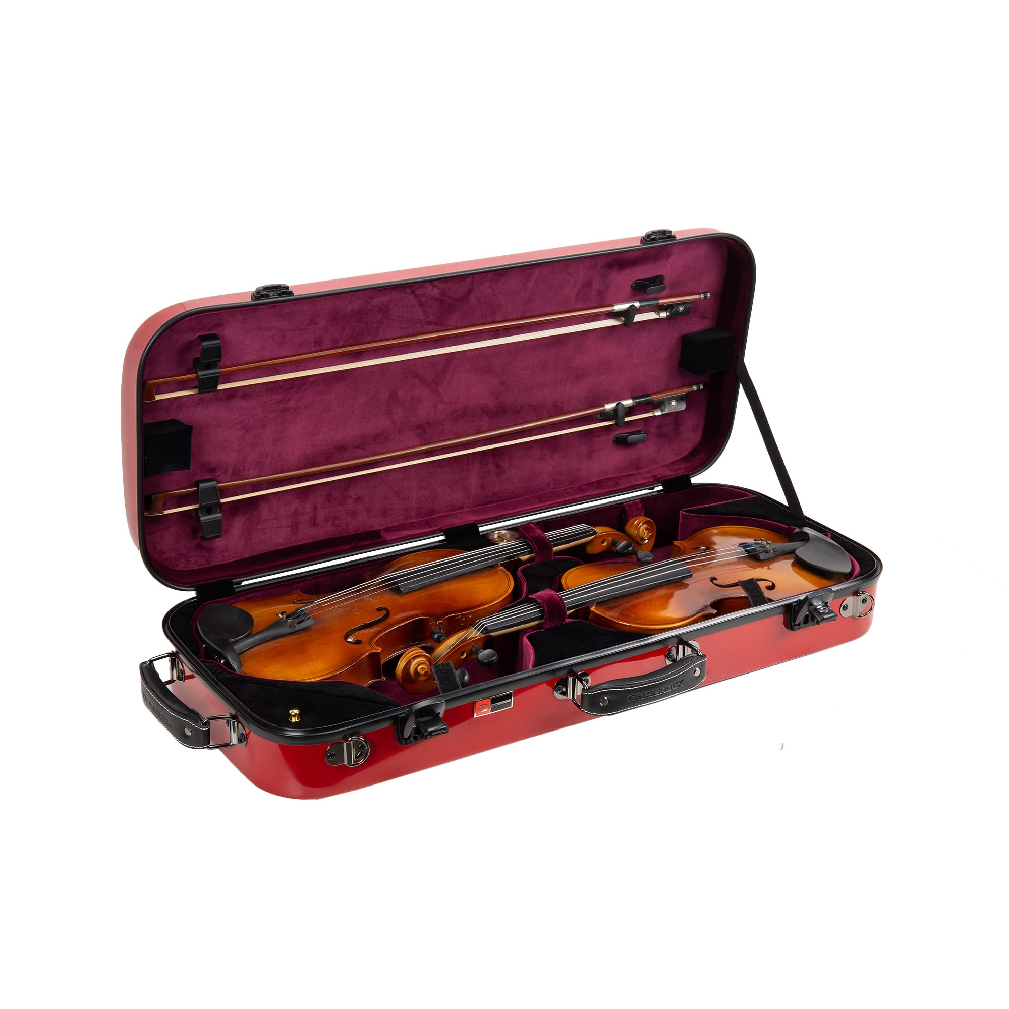 Amazon.com: Crossrock CRF1000DVRE Fiberglass Double Violin Case