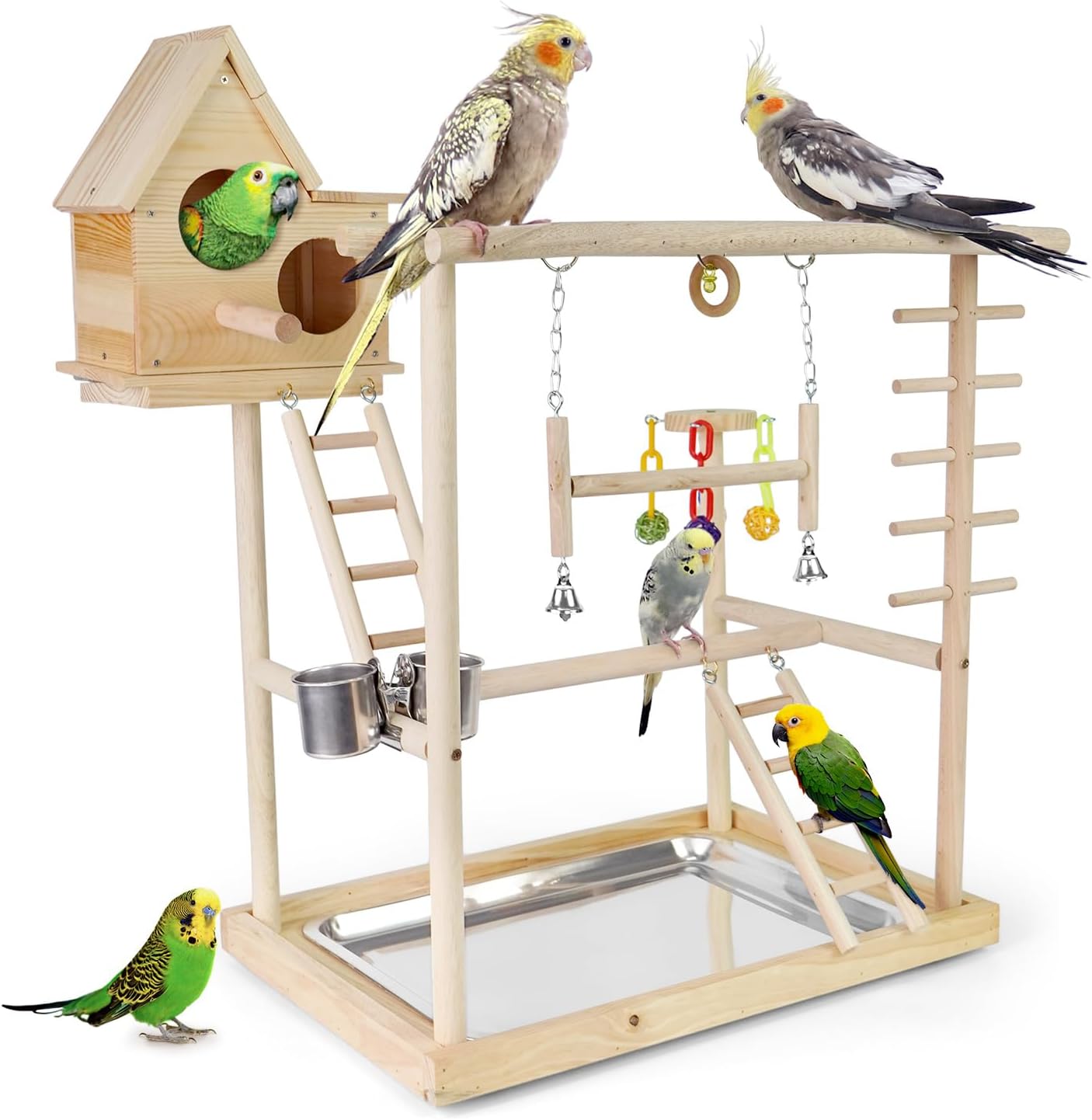 Ruexue鳥かご 透明アクリル扉 シングルレイヤー（45x45x57.5cm