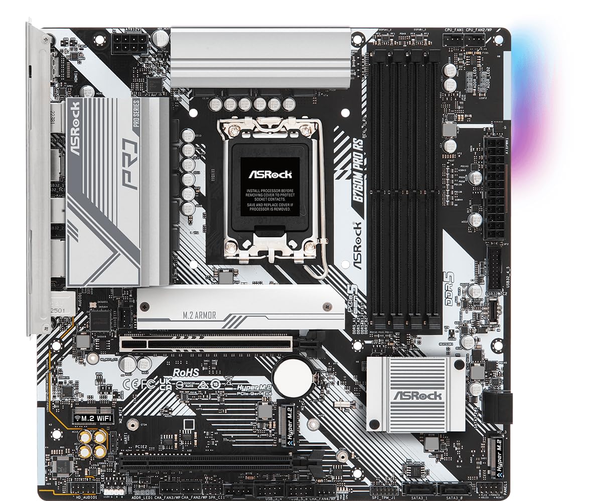 Amazon.com: ASRock B760M Pro RS Motherboard DDR5 7200MHz HDMI