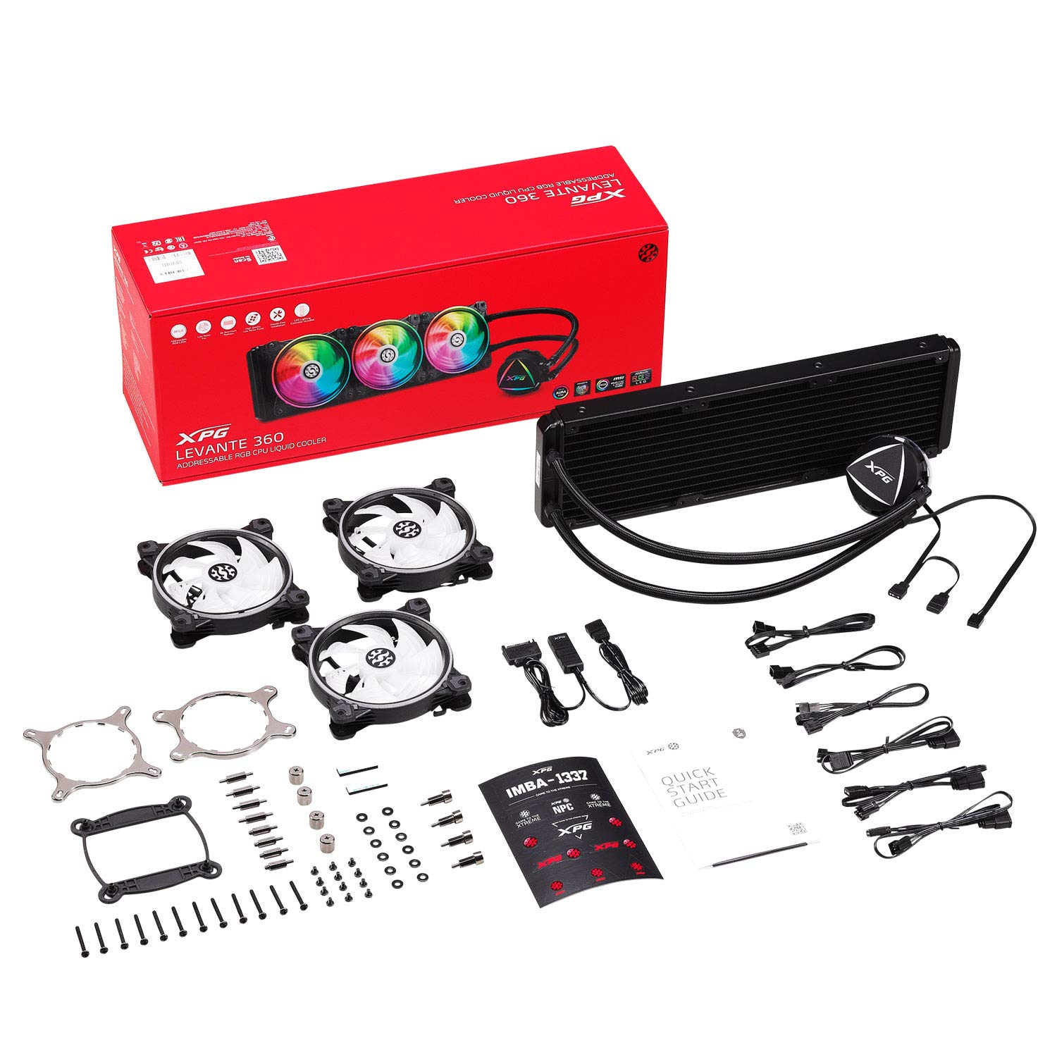 Amazon | XPG LEVANTE 360 簡易水冷CPUクーラー ARGB 発光 120mmファン