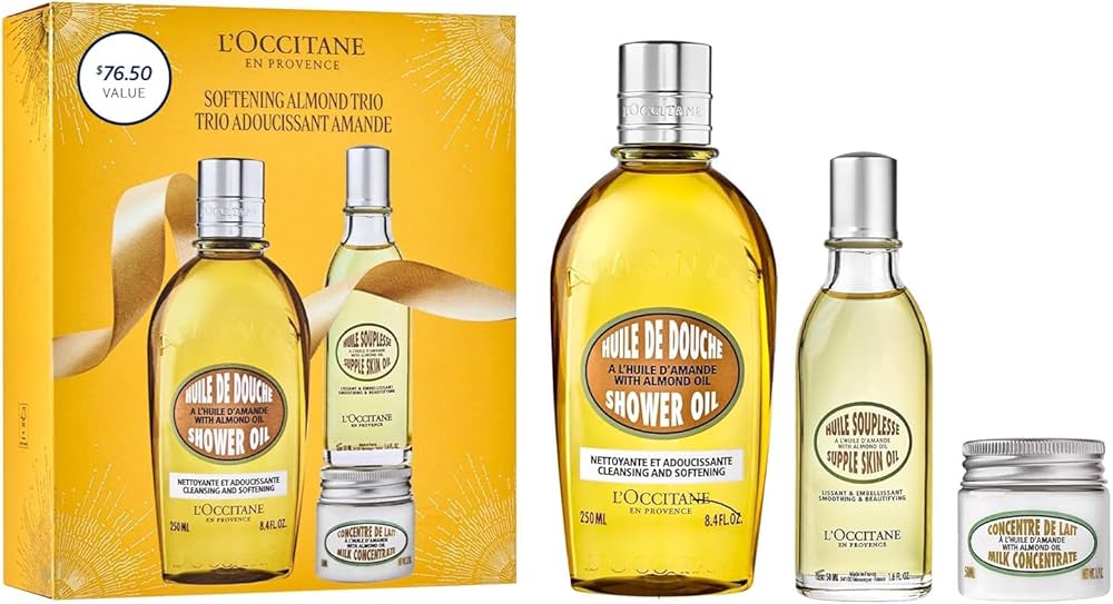 Amazon.com: L'Occitane Softening Almond Trio Gift Set, Holiday
