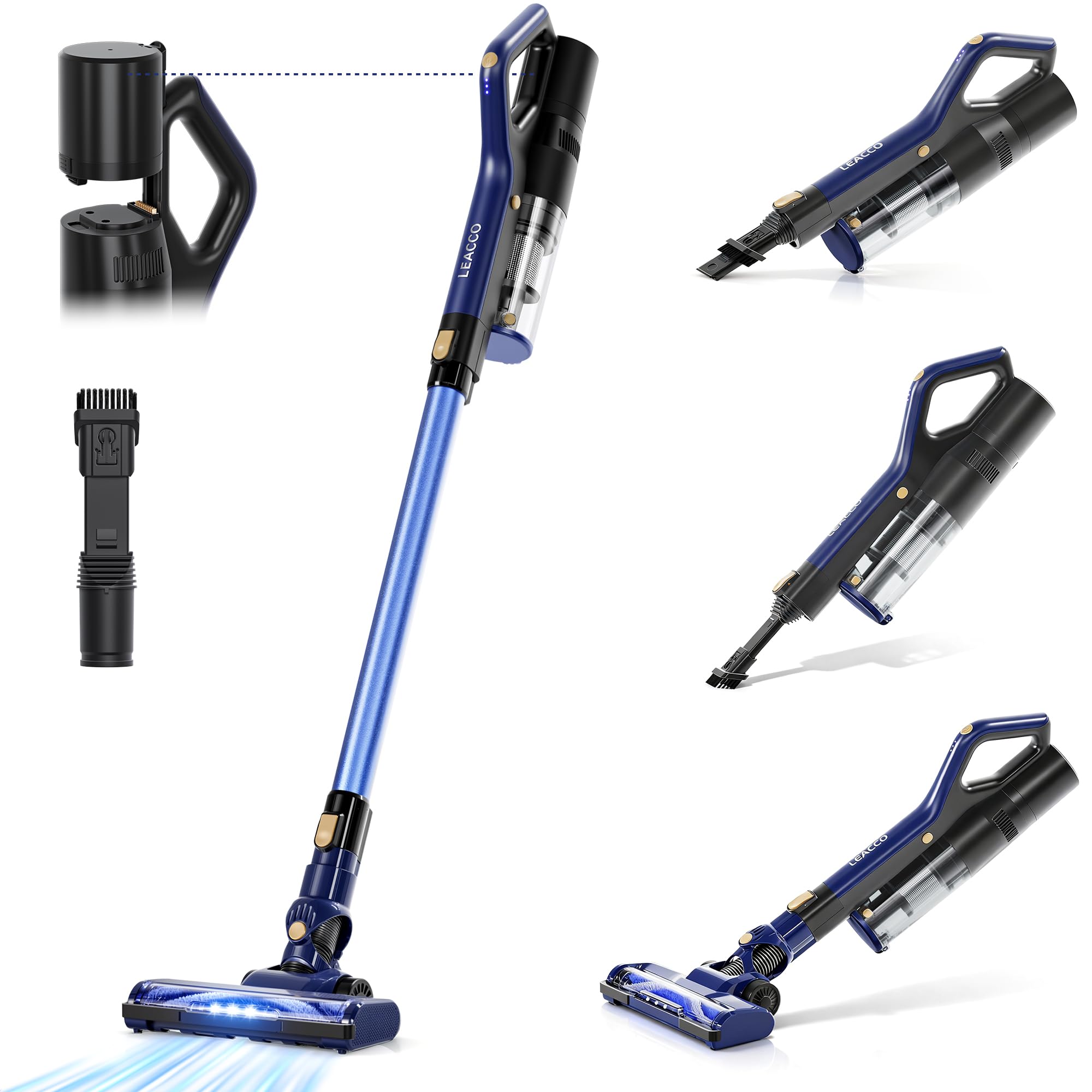 Amazon | 掃除機 コードレス【着脱式バッテリー&38000pa超強力吸引&0