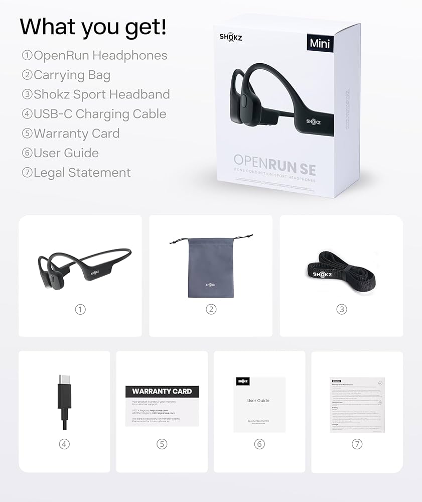 Amazon.com: SHOKZ OpenRun Mini with USB-C Charging-Bone Conduction