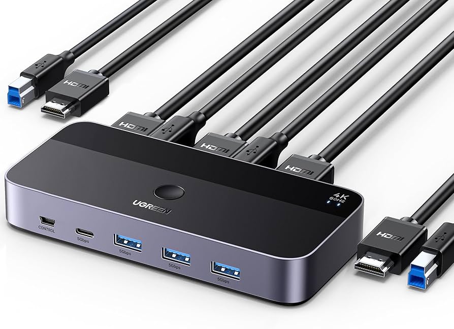 Amazon.com: UGREEN USB 3.0 HDMI KVM Switch with 4 USB 3.0 Ports 4K