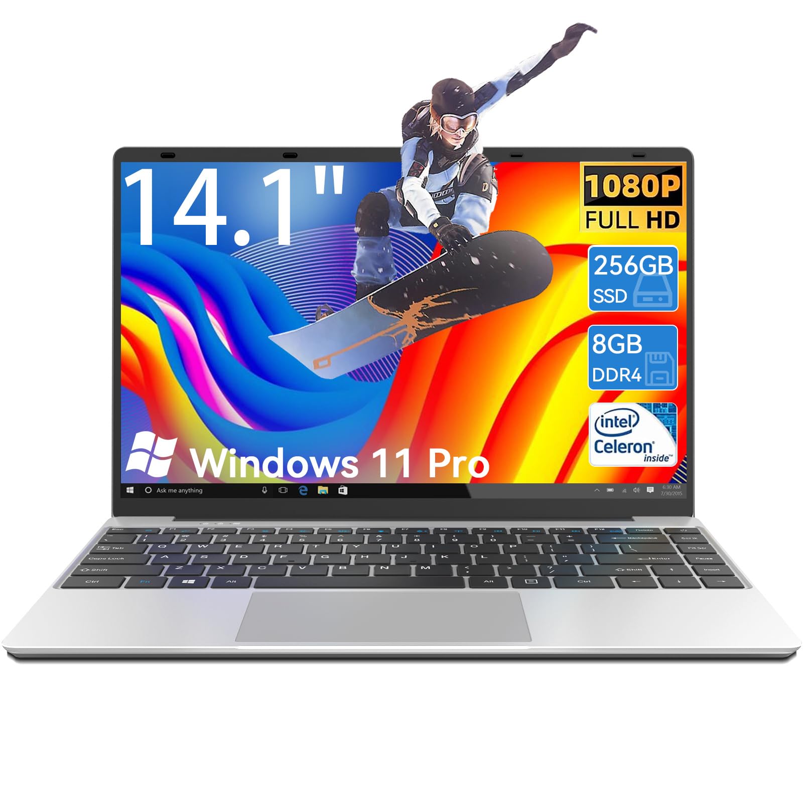 Amazon.co.jp: ノートパソコン薄型Windows11Pro搭載14.1インチラップ