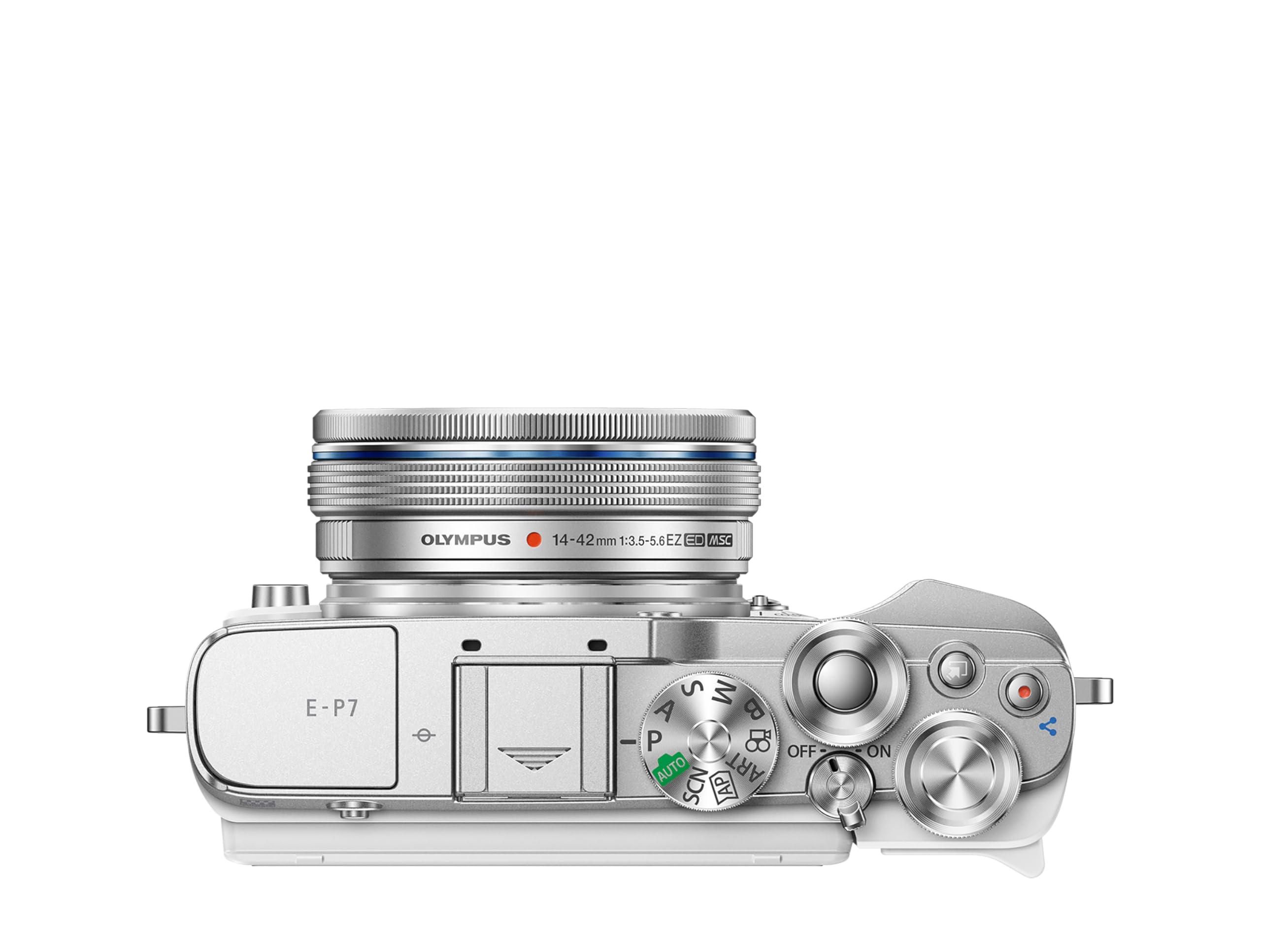 Kit de câmara Olympus Pen E-P7 branca, sensor de 20 MP, LCD de