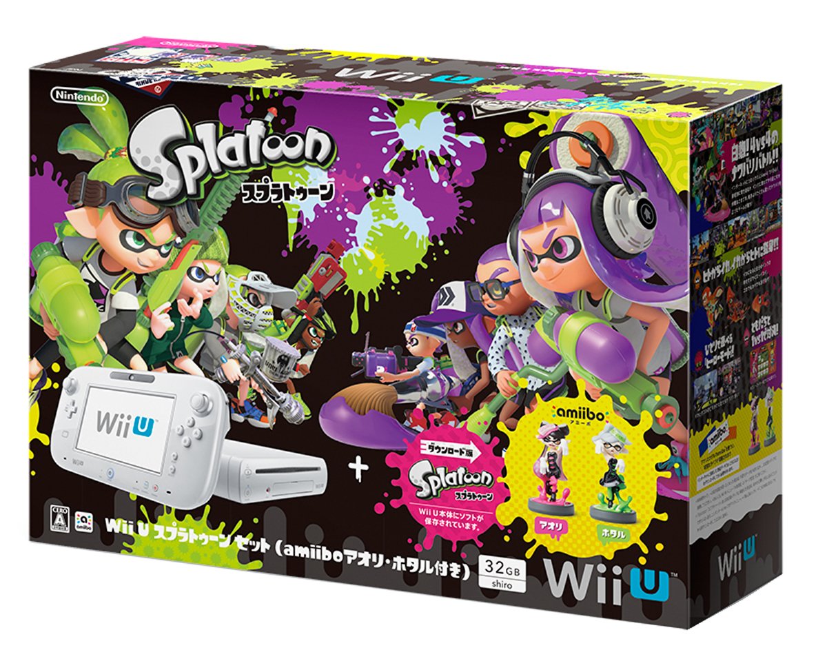 Amazon.co.jp: Wii U Splatoon Set (with amiibo Callie and Marie