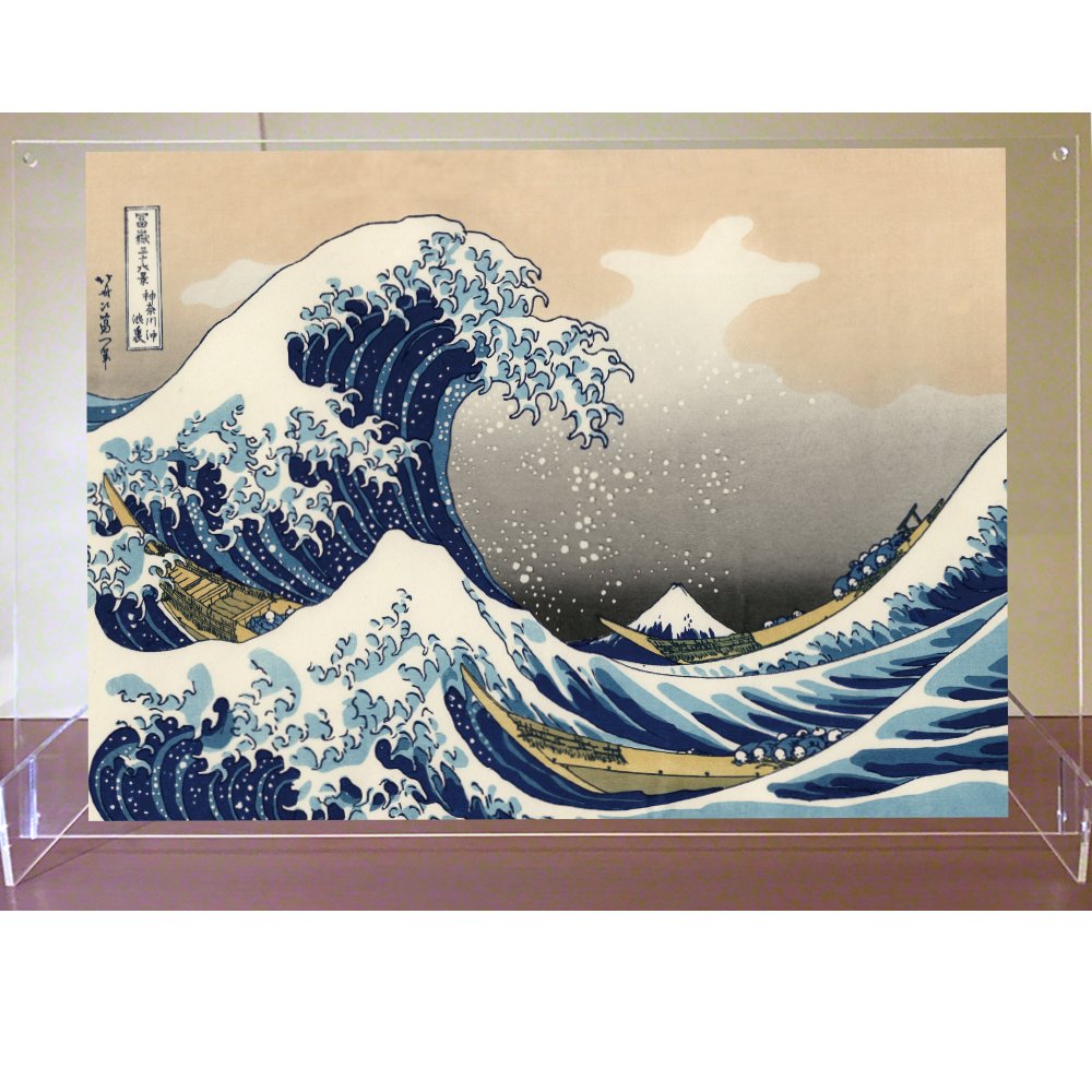 Amazon.co.jp: CuVery アクリル プレート 絵画 富嶽三十六景 葛飾北斎