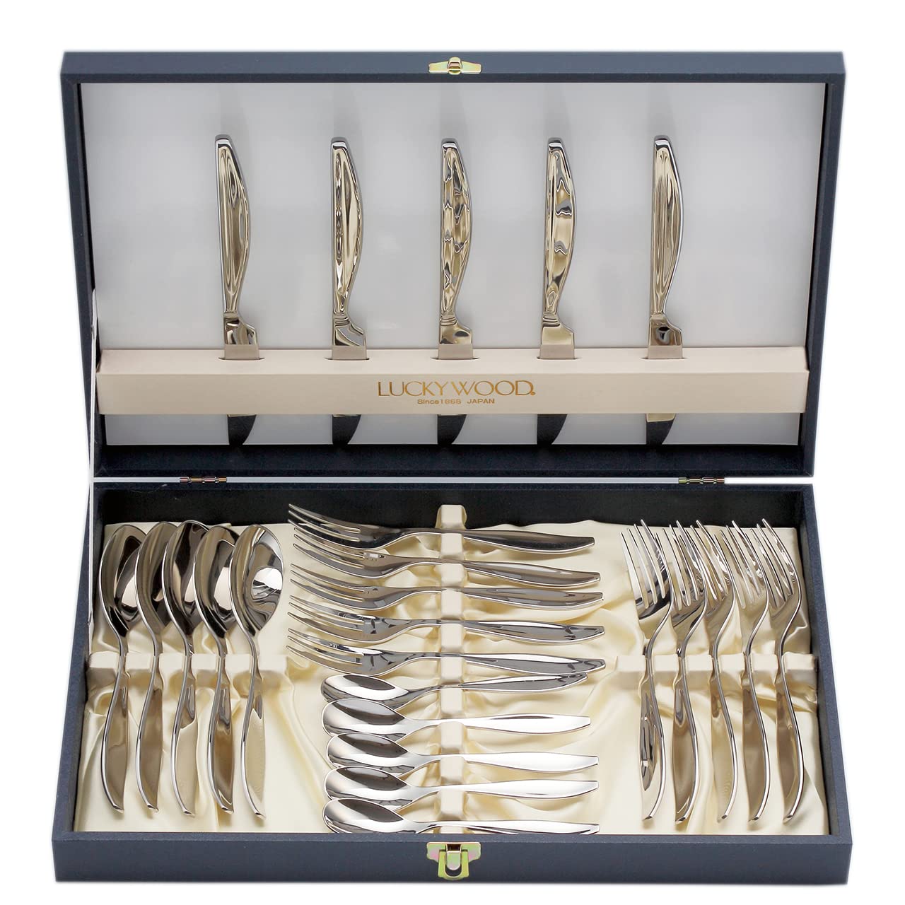 Amazon.co.jp: ラッキーウッド【カトラリーセット】【レイリア 25本