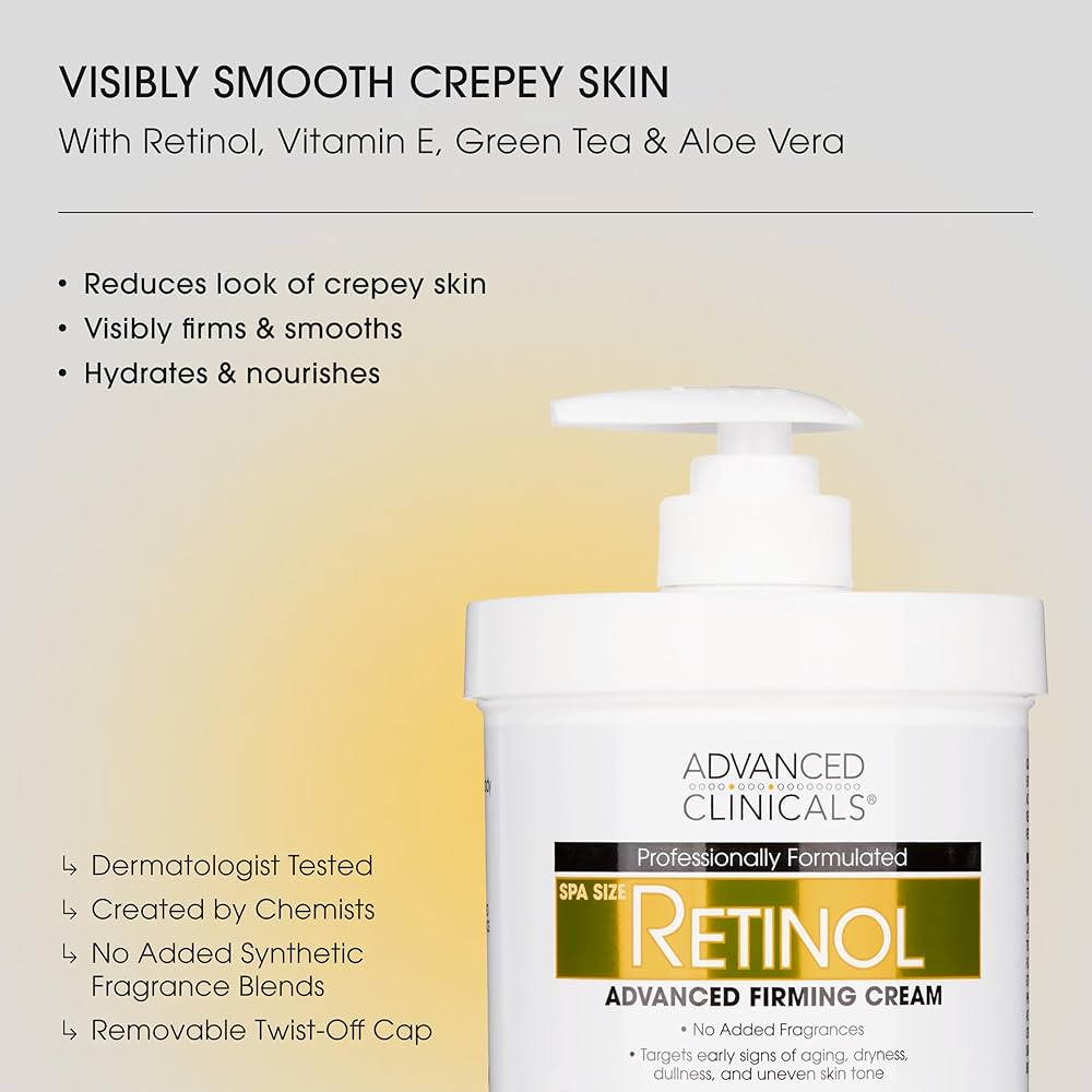 Amazon.com: Advanced Clinicals Retinol Body Cream + Encapsulated