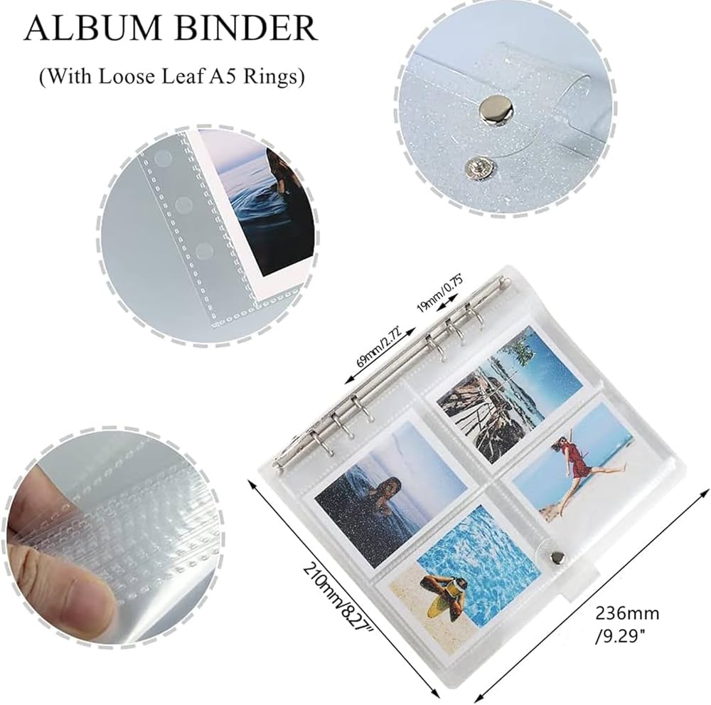 Amazon.co.jp: 25枚 200ポケット 4インチ フォトアルバムスリーブ