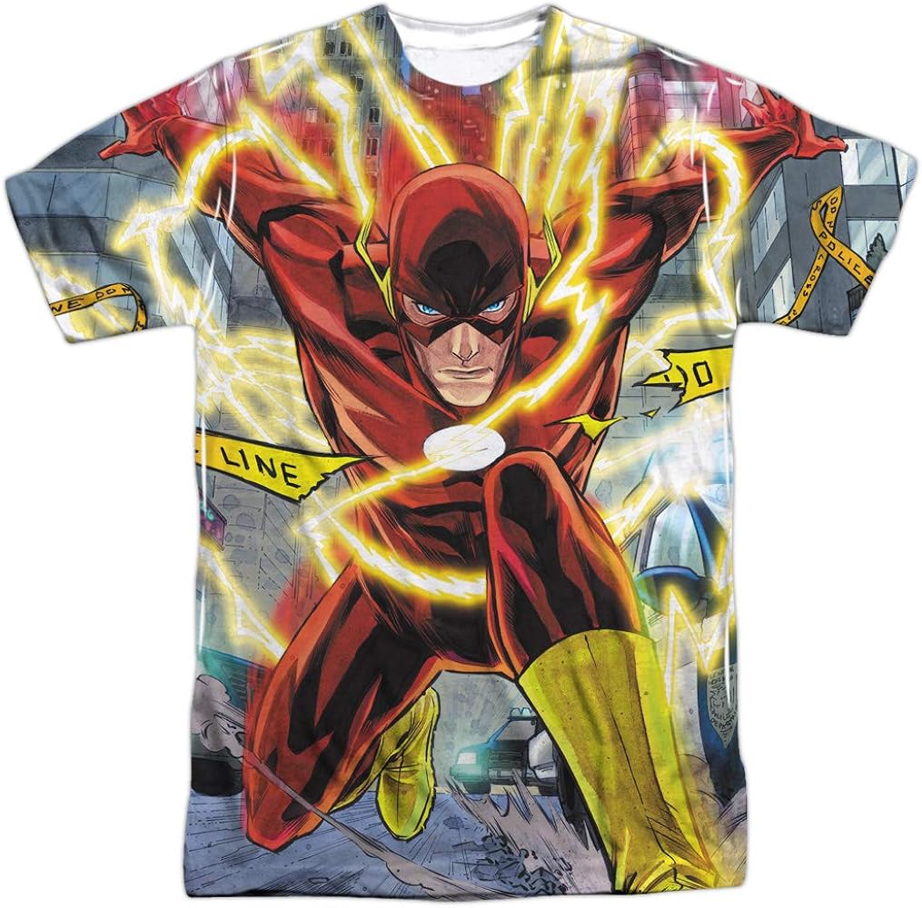Amazon.com: The Flash - Police Line (Front/Back Print) T-Shirt
