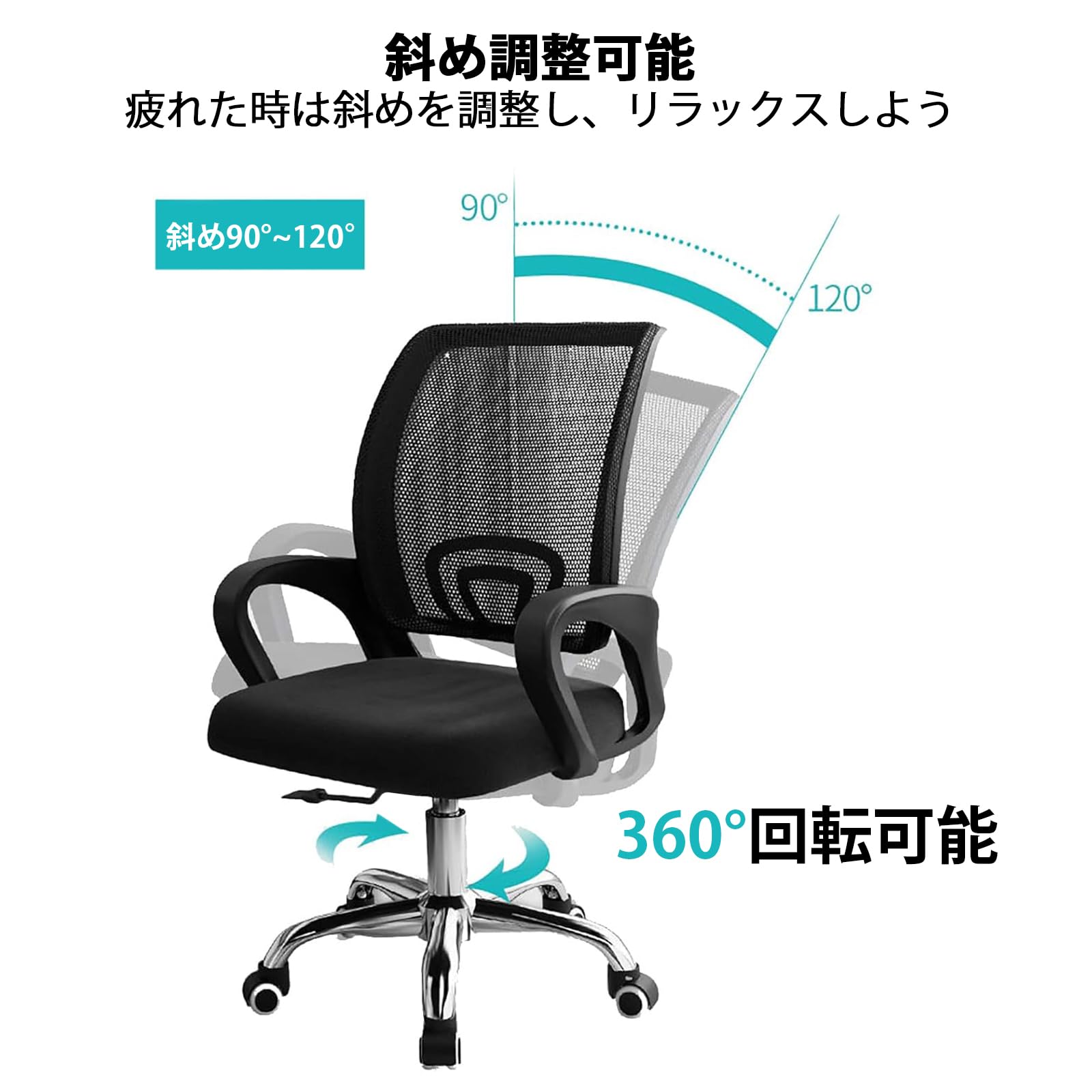 Amazon.co.jp: オフィスチェア デスクチェア 人間工学チェア メッシュ