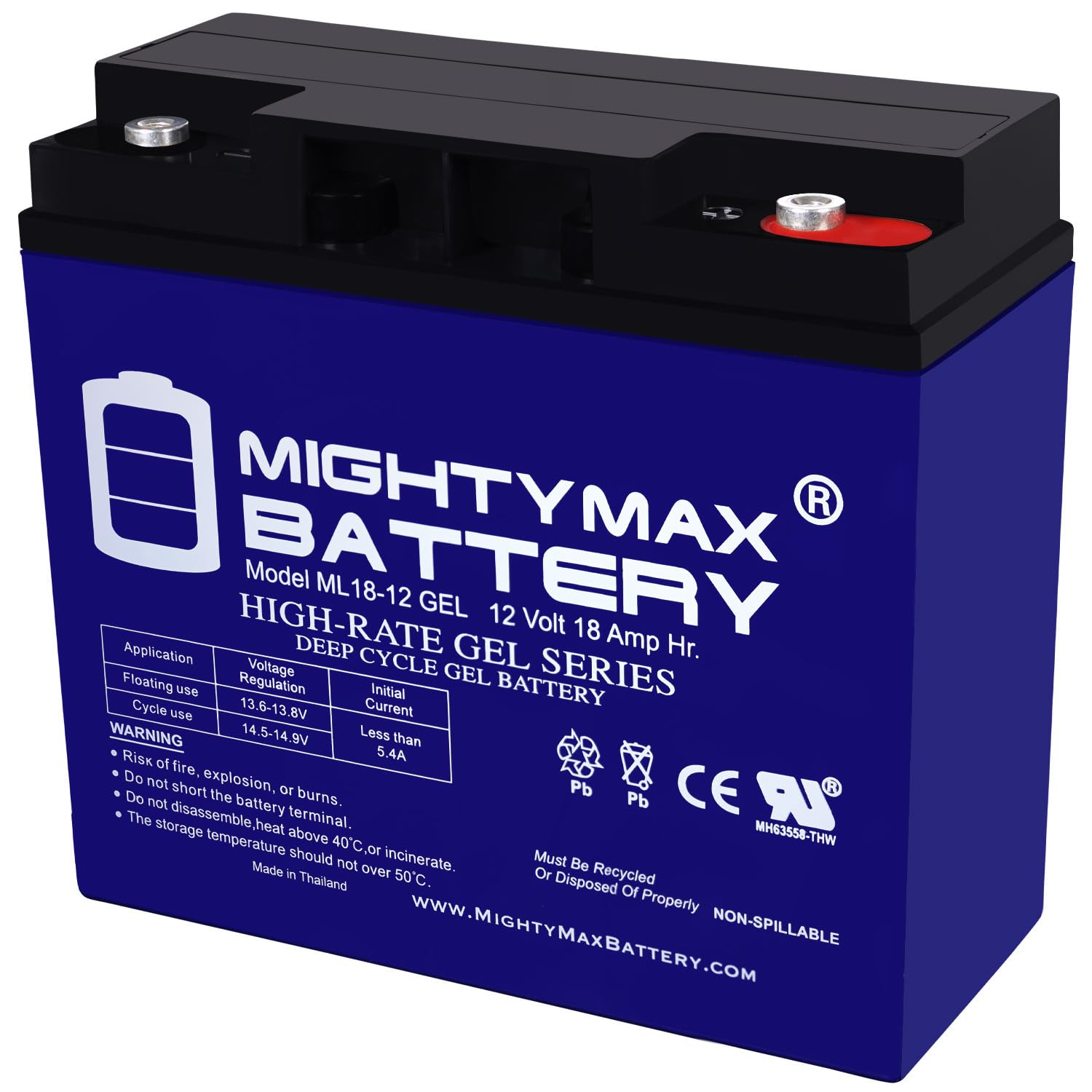 Amazon.com: Mighty Max Battery 12V 18Ah Gel Battery for Generac