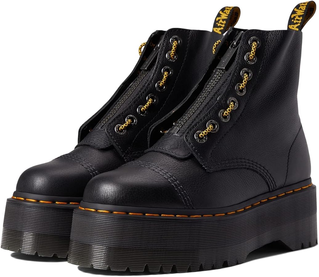 Amazon.com | Dr. Martens Women's Sinclair Max Boot, Black Pisa, 5