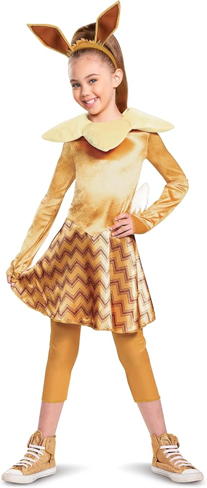 Amazon.co.jp: Disguise Pokemon Eevee Deluxe Girls Costume, Brown