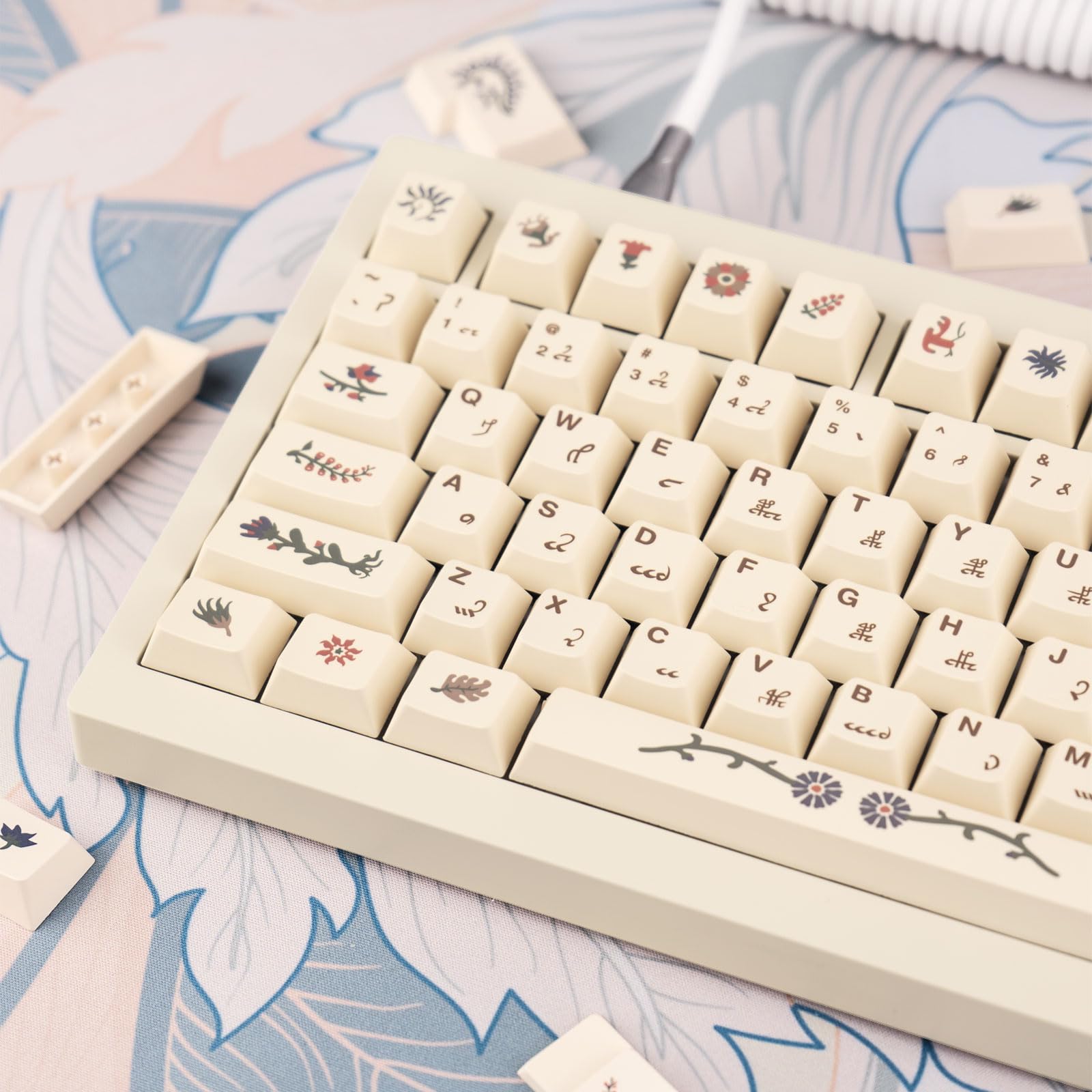 Amazon.co.jp: GEKUCAP カスタムキーキャップ 135キーレトロベージュ