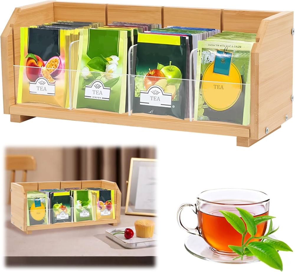 Amazon｜ティーバッグホルダー 紅茶 ティーバッグオーガナイザー 天然