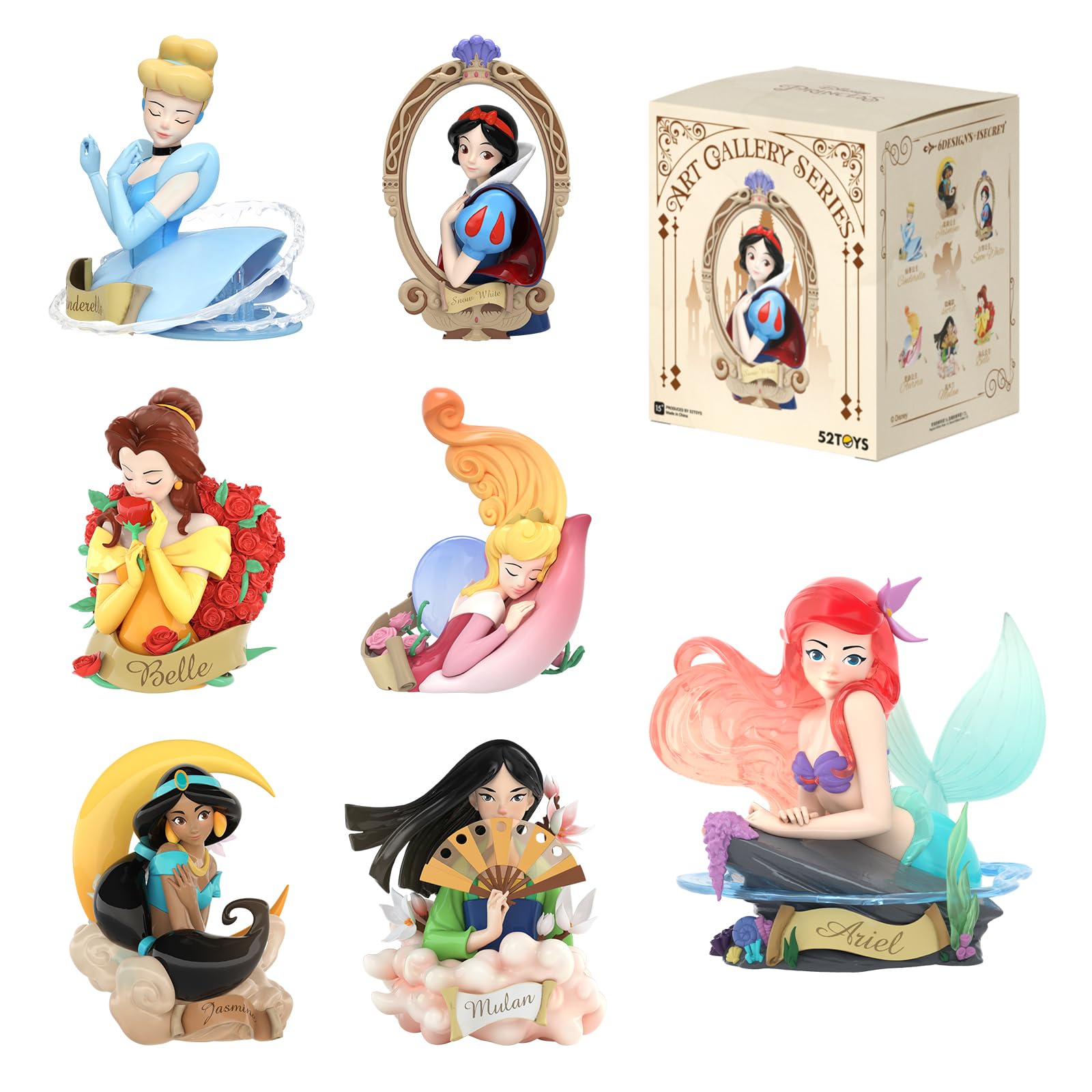 Amazon.co.jp: 52TOYS BLINDBOX Disney Princess Art Gallery Series