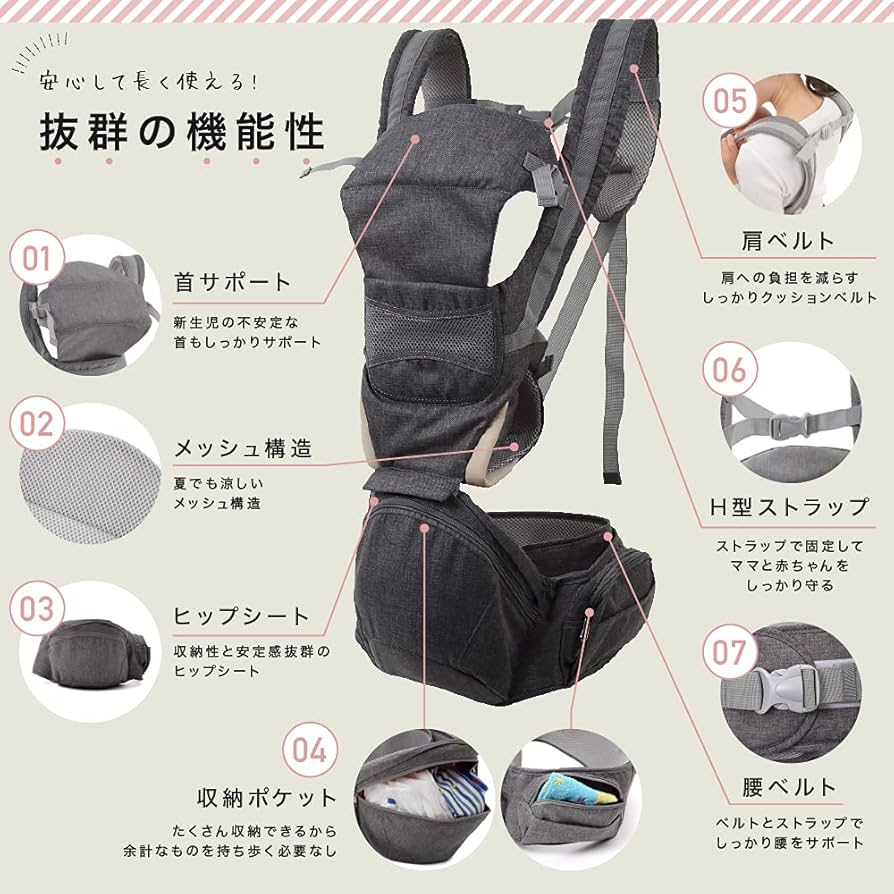 Amazon.co.jp: MIRAI LABO ミライラボ 抱っこひも 抱っこ紐 だっこひも