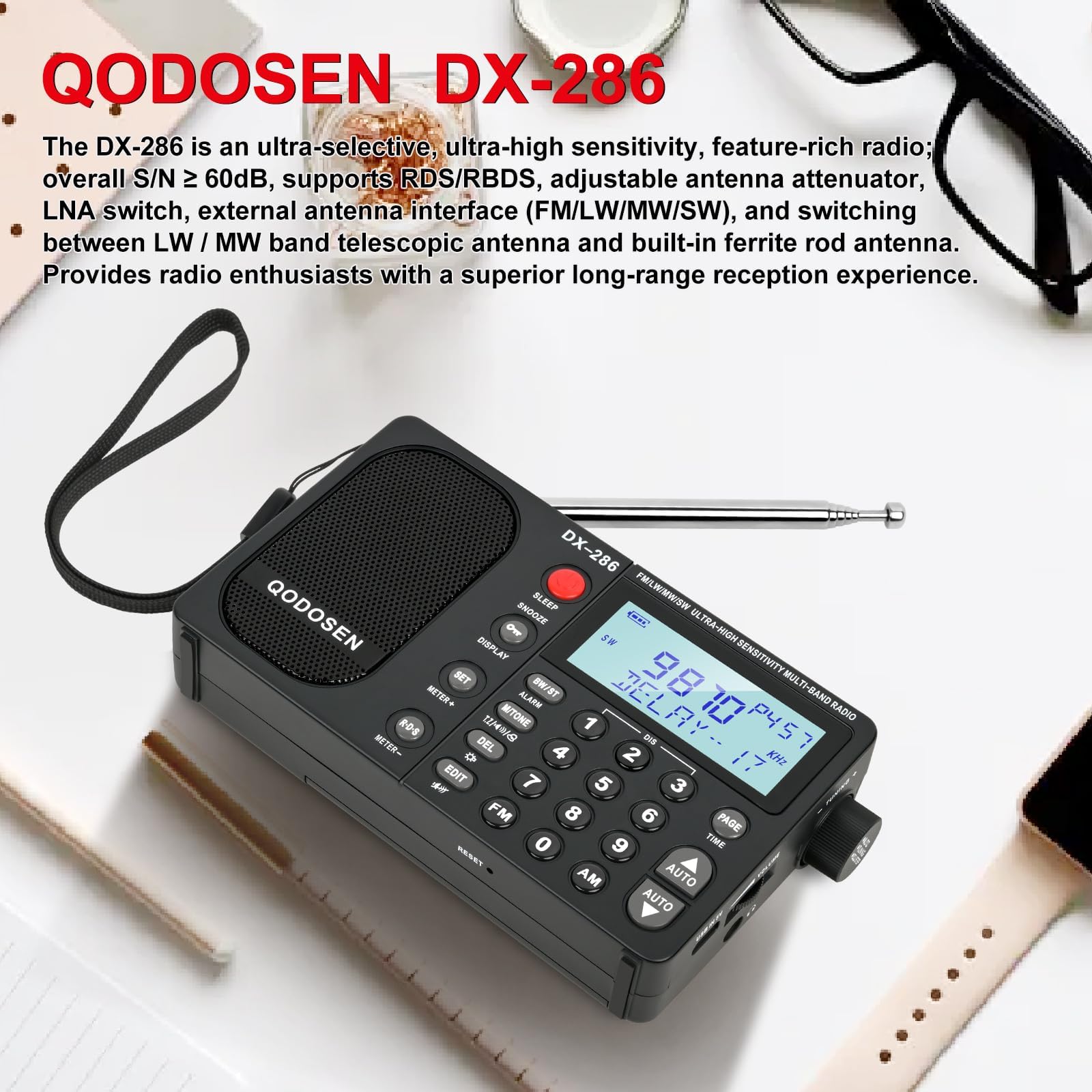 Amazon.co.jp: QODOSEN DX-286ラジオ小型,超高性能FM/LW/AM/短波