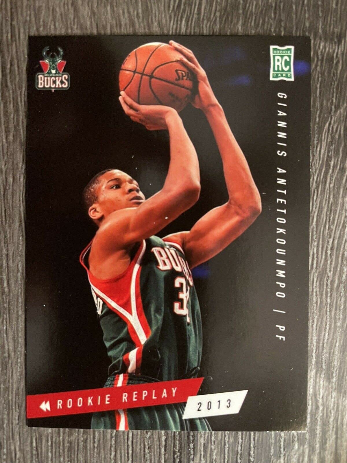 Amazon.com: Giannis Antetokounmpo Rookie Replay Card Milwaukee