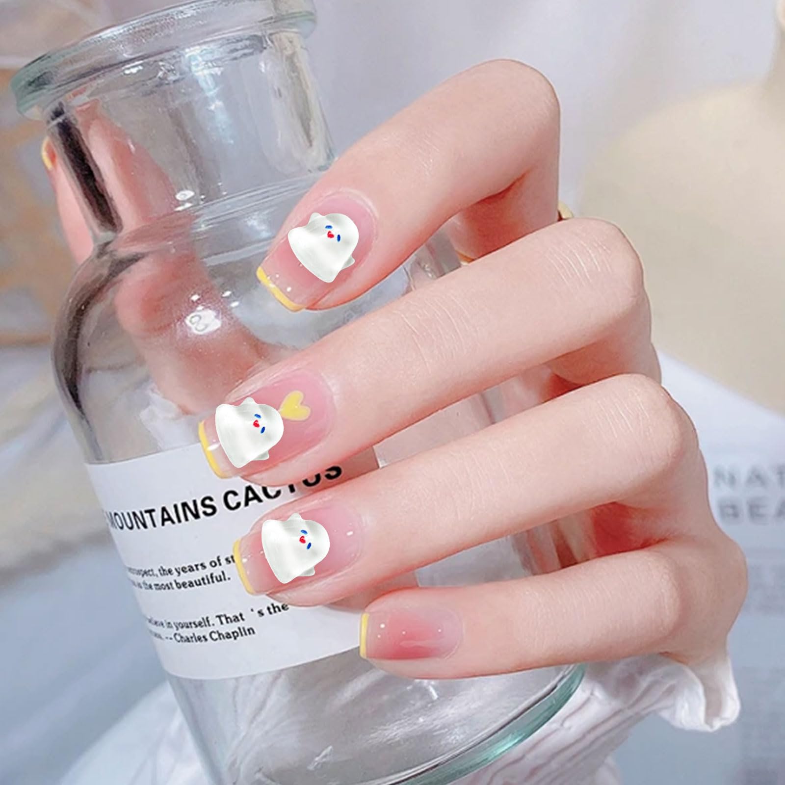 Amazon | ネイルパーツ おばけ 100個セット 3D 立体 可愛い 幽霊