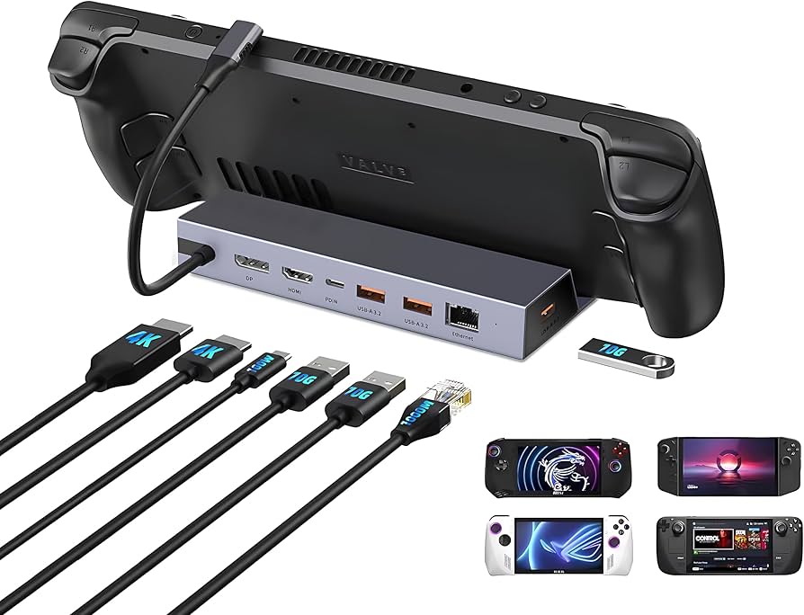 Amazon.com: 7-in-1 Steam Deck Dock with Dual 4K@60Hz HDMI