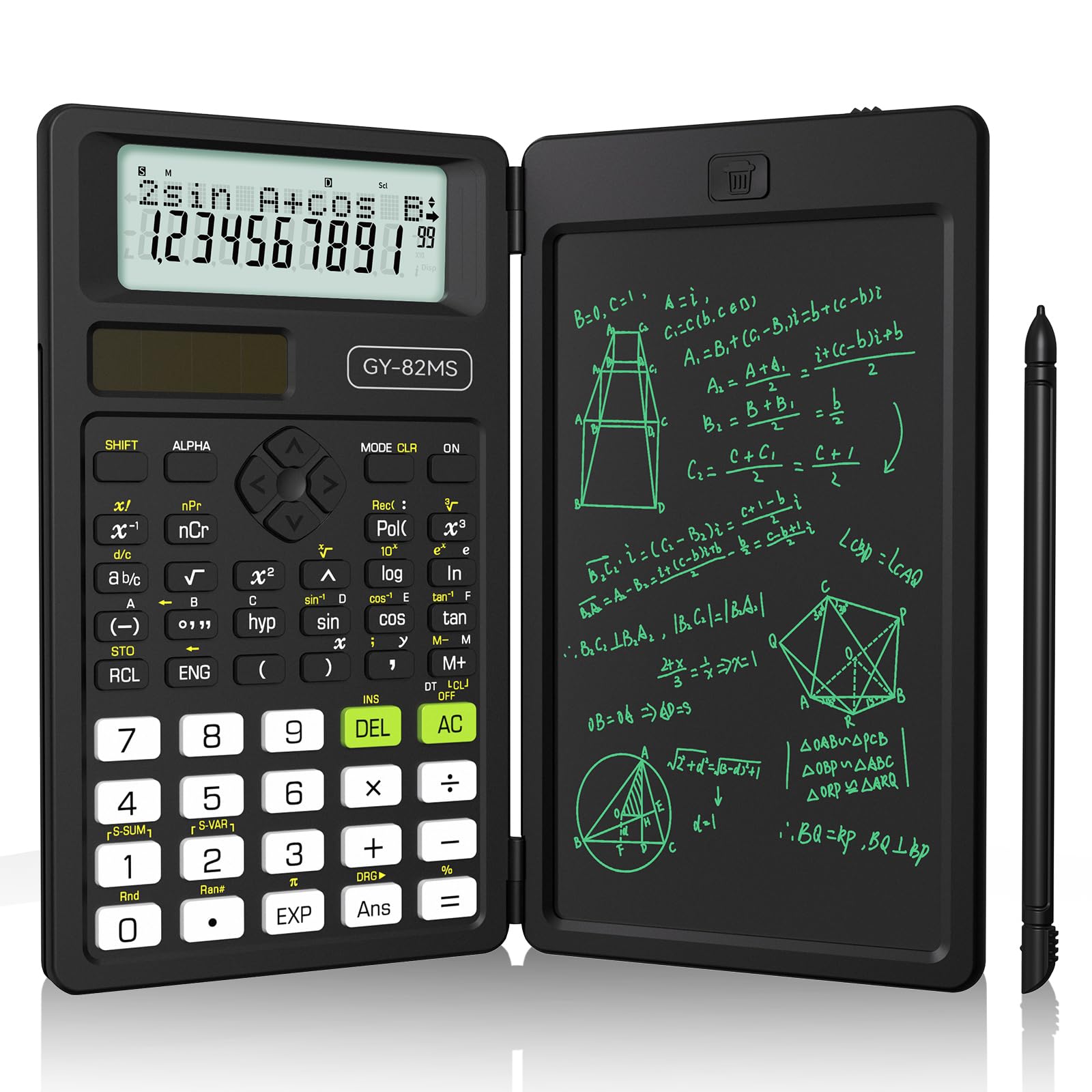Amazon.co.jp: NEWYES 関数電卓 240関数・機能 電卓付き電子メモパッド