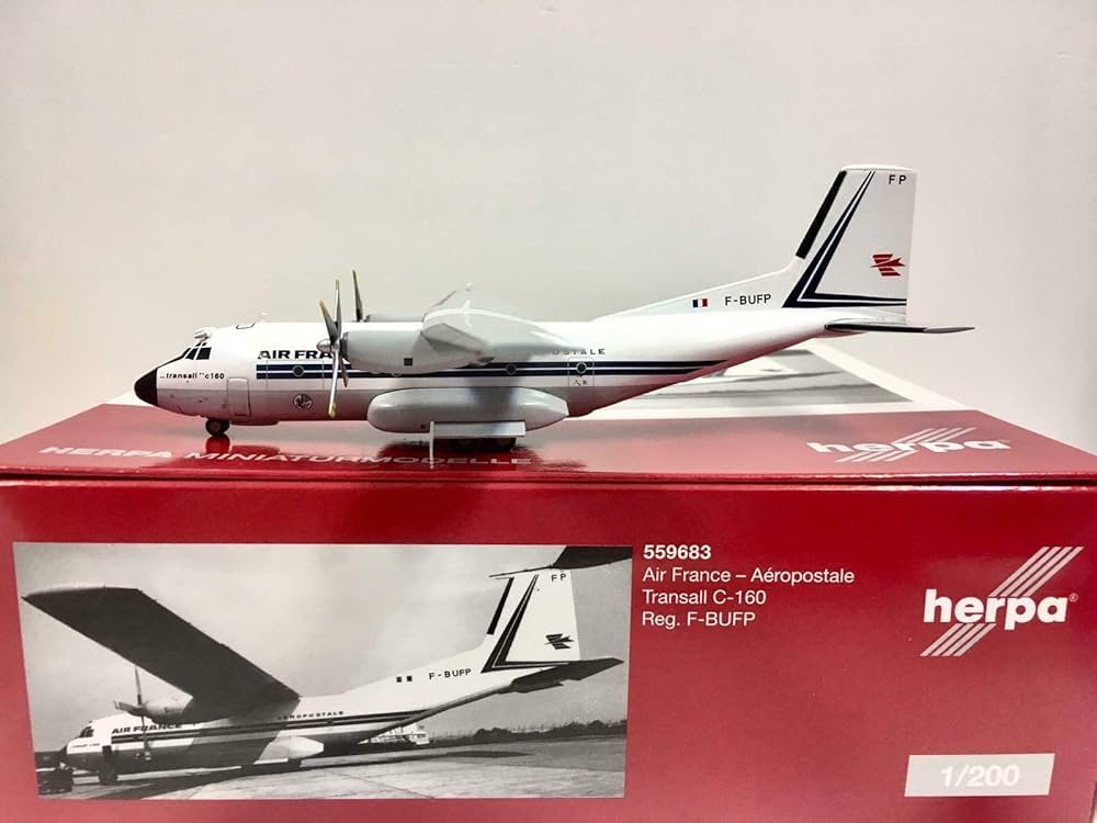 Herpa Air France - Avion Transall C-160 1/200 moulé sous pression