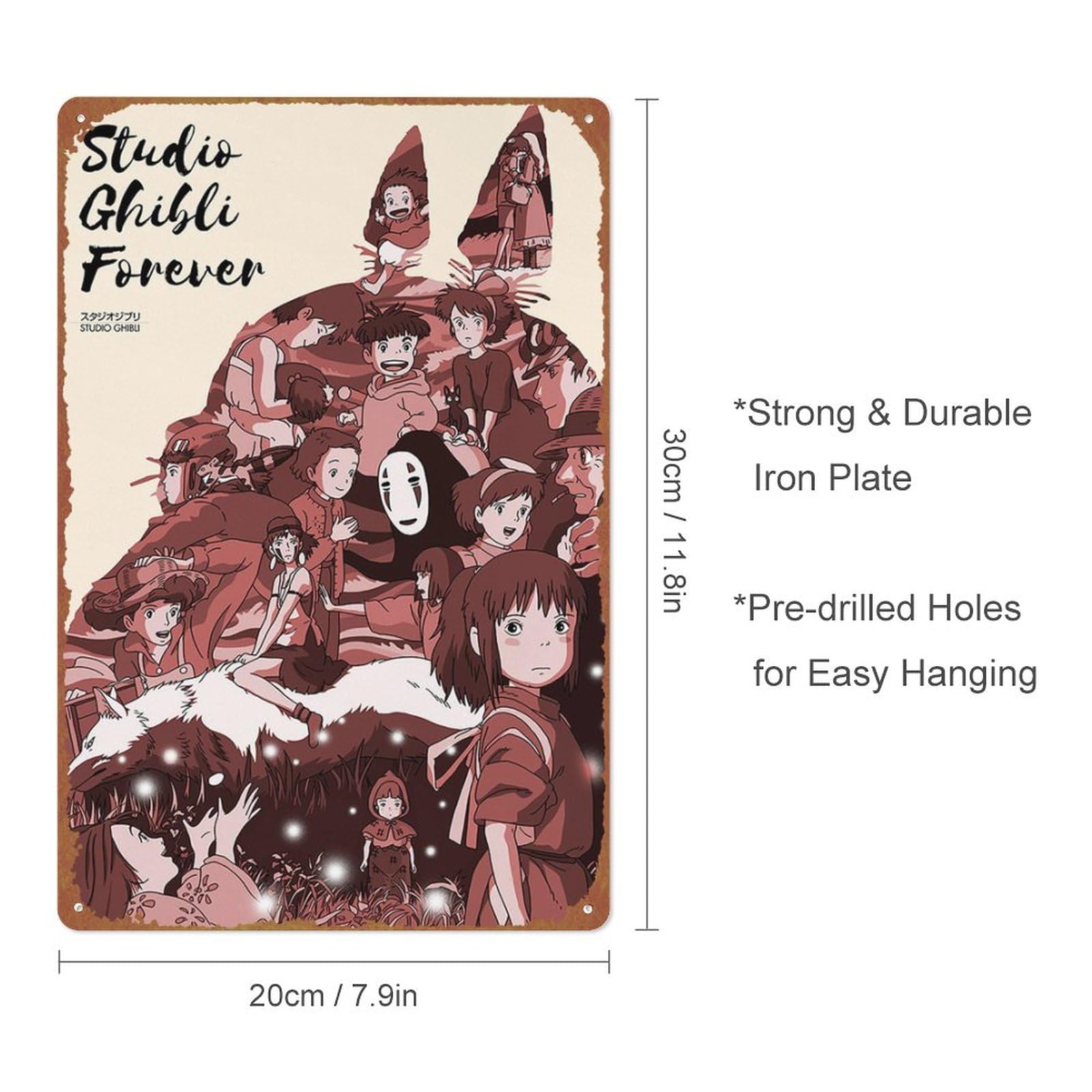 Amazon.co.jp: IEITB スタジオジブリ フォーエバーポスター メタル
