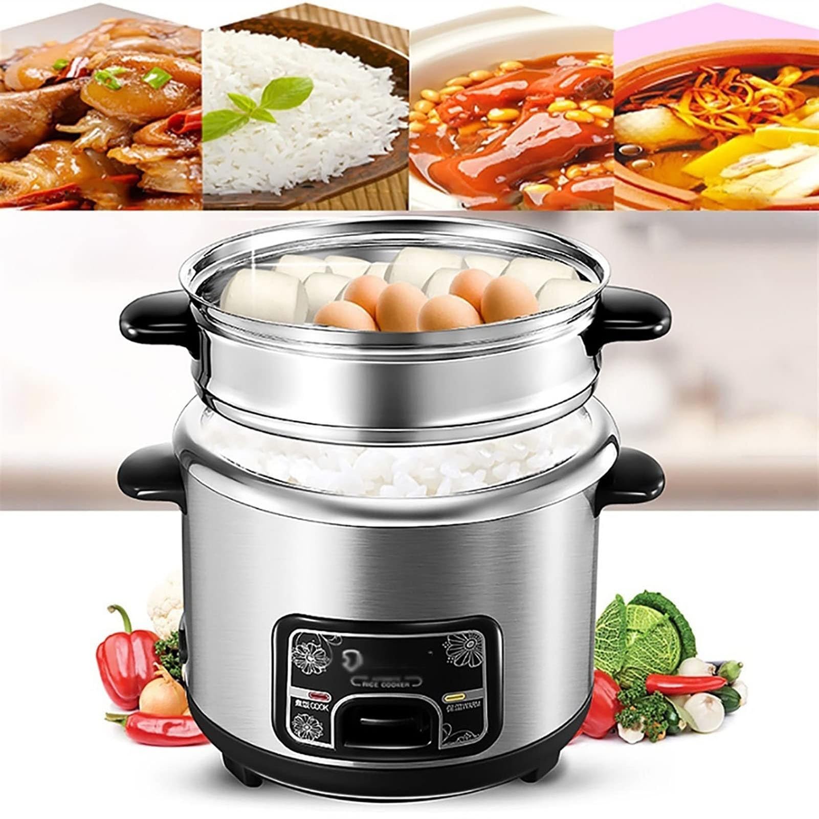 Amazon.co.jp : 炊飯 器 - せいろ付き炊飯器、炊飯器兼蒸し器保温機能