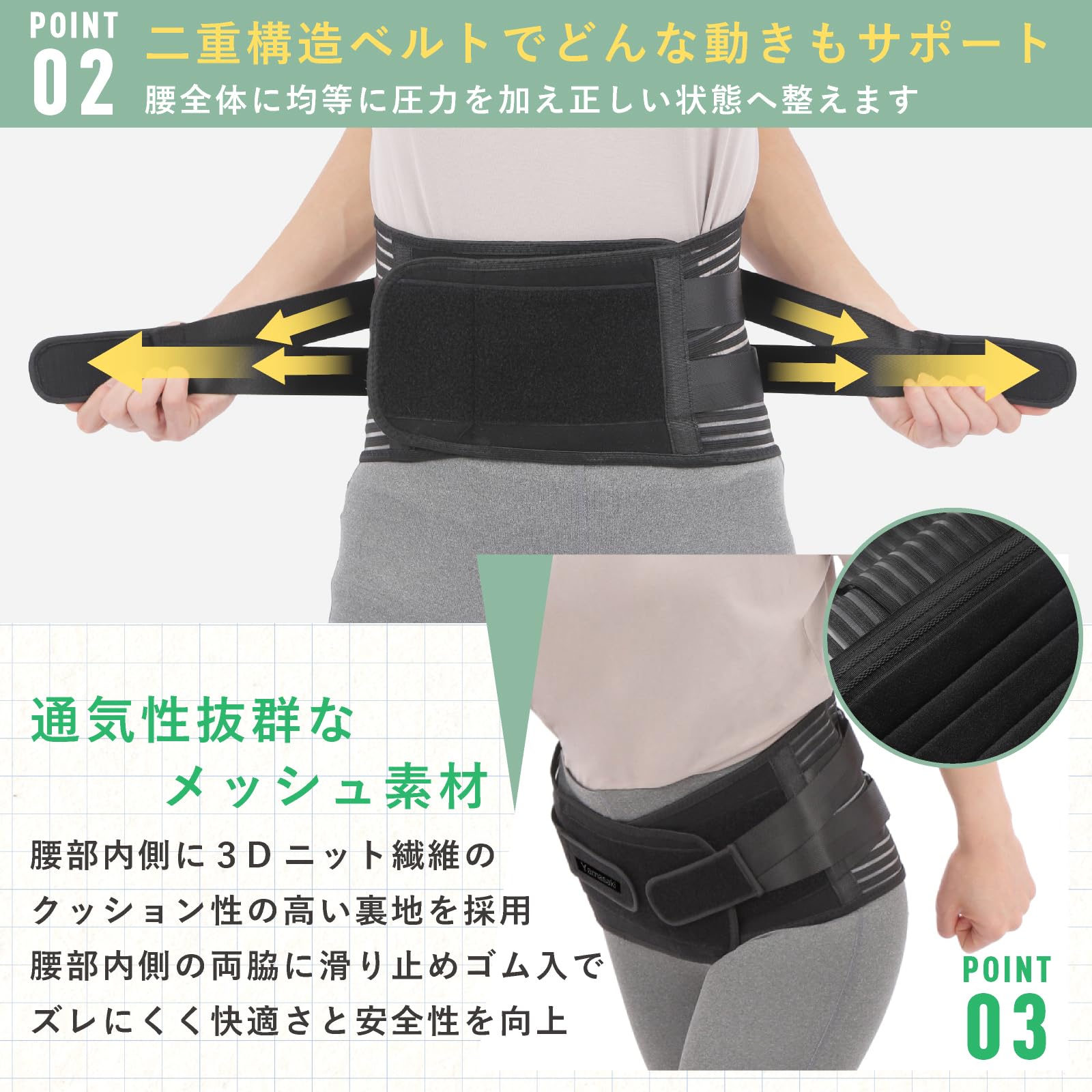 Amazon | Yamasaki 腰サポーター ZENフレックスガード 【自律整体師