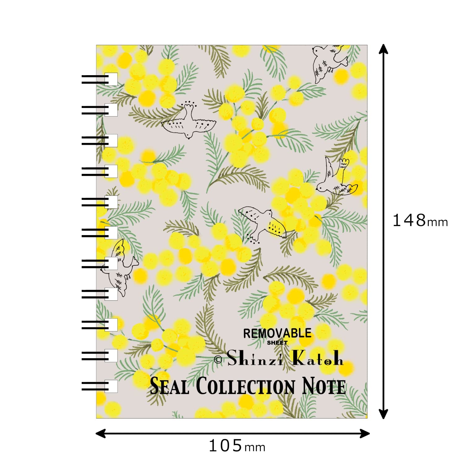 Amazon | シール堂 日本製 剥がしやすい シール帳 Shinzi Katoh ミモザ