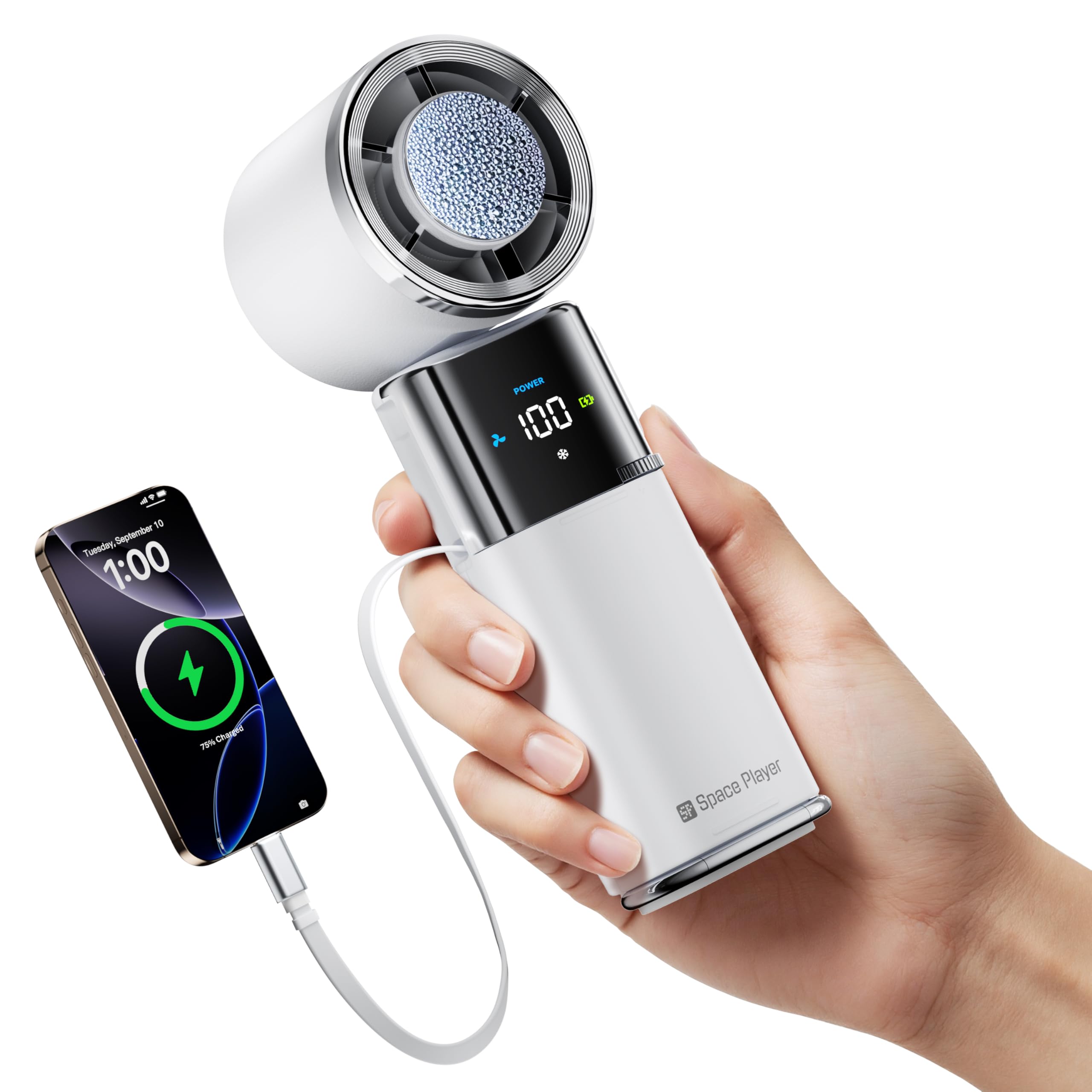 Amazon | 【2025 強風革命！】SP Space Player ハンディファン 冷却