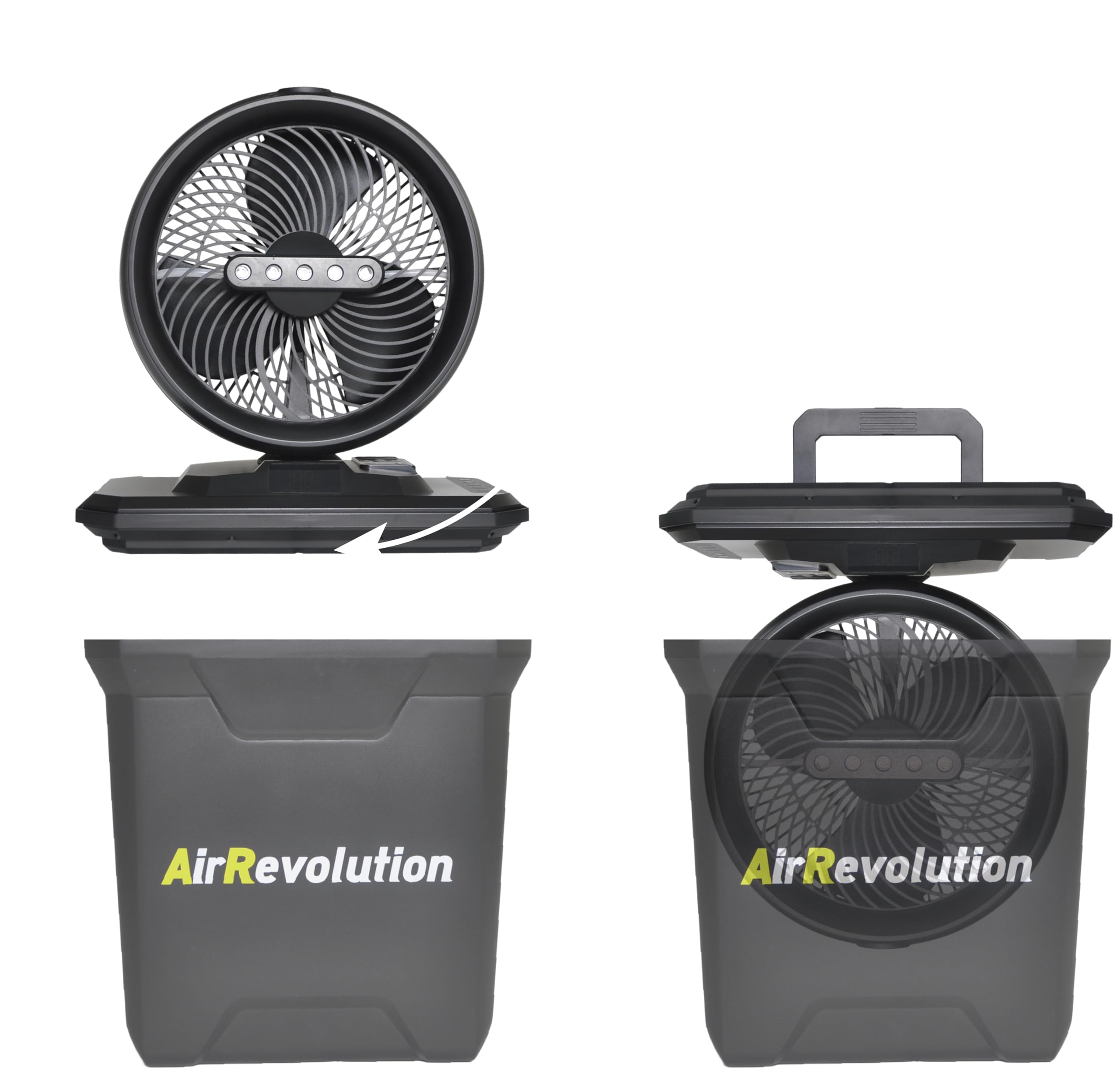 Amazon.co.jp: AirRevolution ミストファン 充電式 扇風機 屋外 首振り
