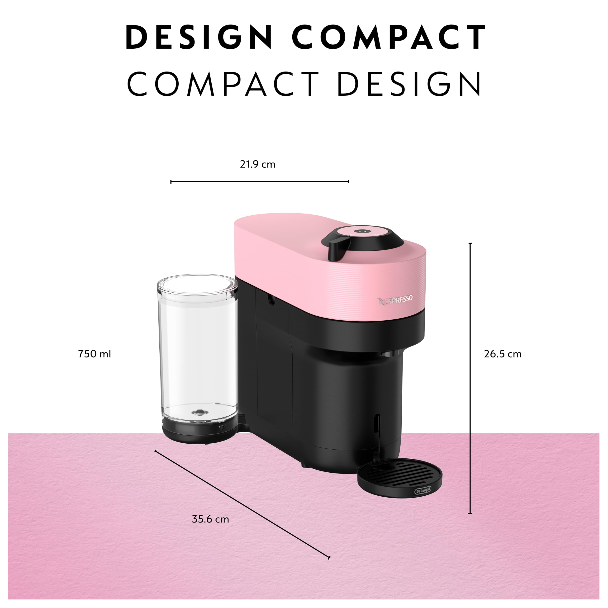 Nespresso Vertuo Pop+ Single Serve Coffee and Espresso Machine by