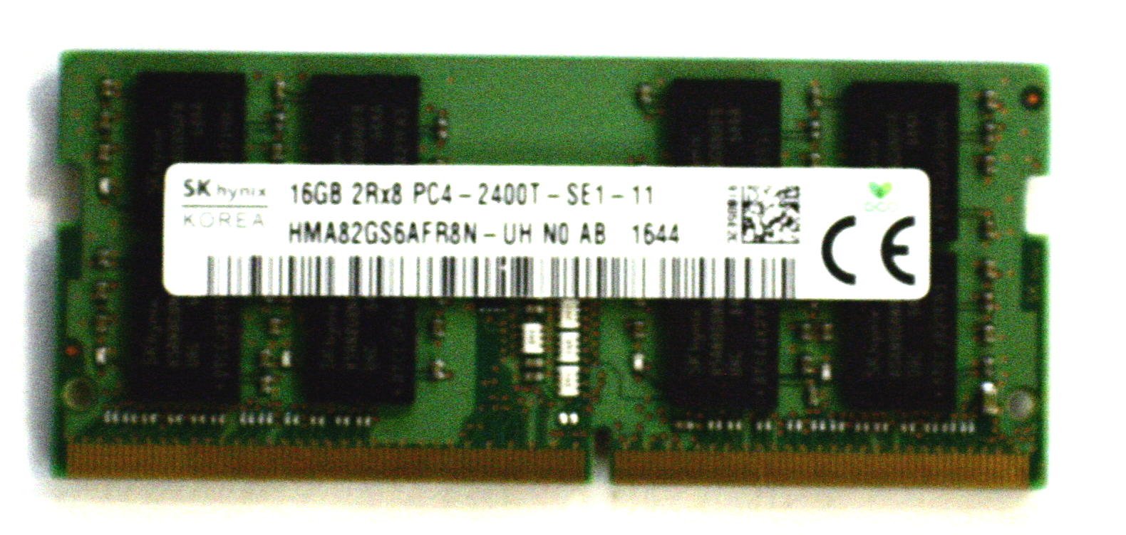 16GB DDR4 PC4-19200 2400MHz 260PIN SO DIMM 2RX8 MEMORY MADE BY