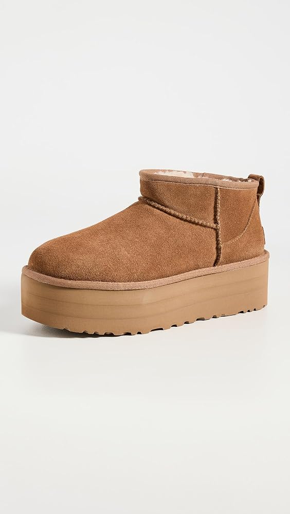 Buy UGG Womens Classic Ultra Mini Platform Fashion Boot, Chestnut