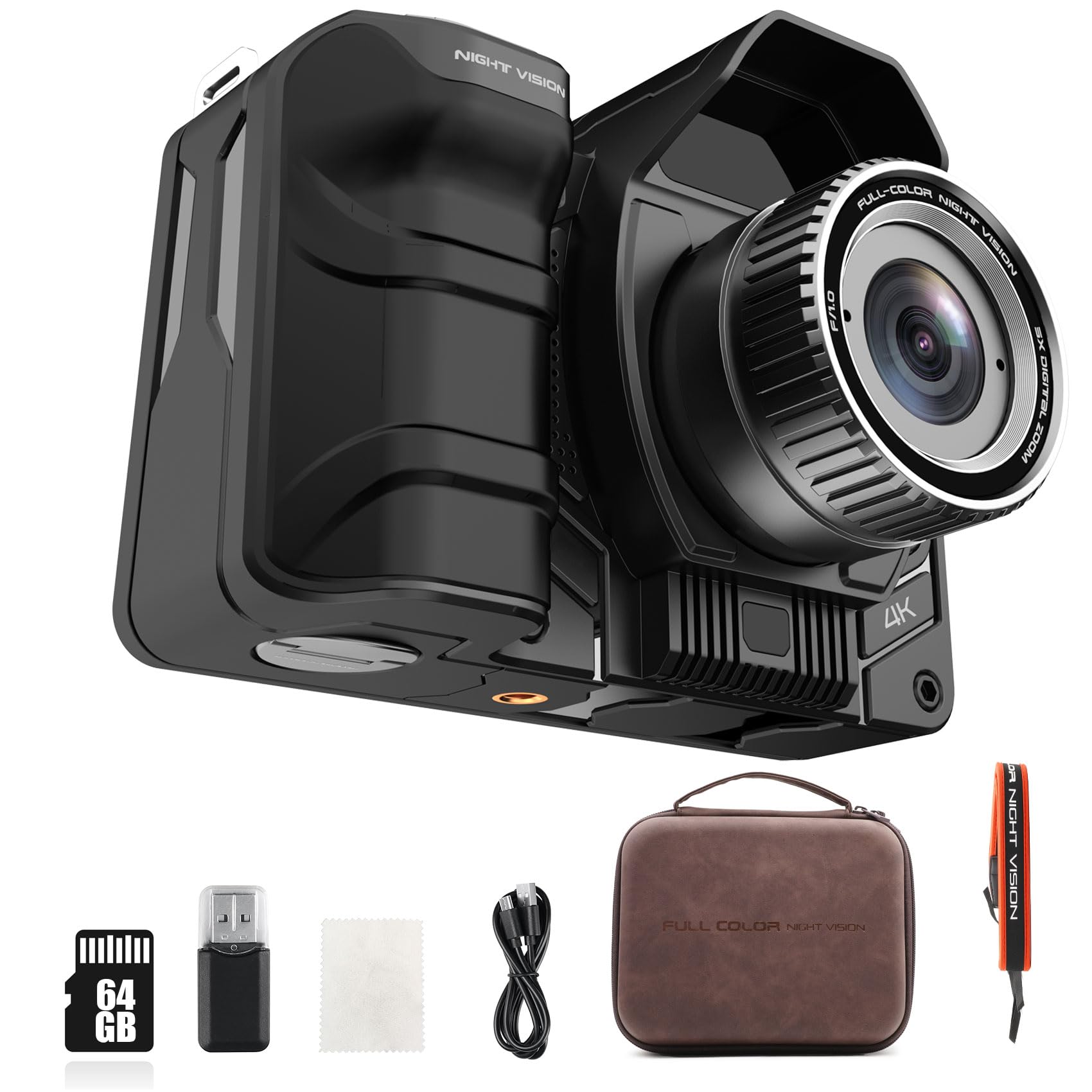 Amazon | 暗視鏡 5K フルカラー ナイトビジョンカメラ 暗視カメラ 10倍