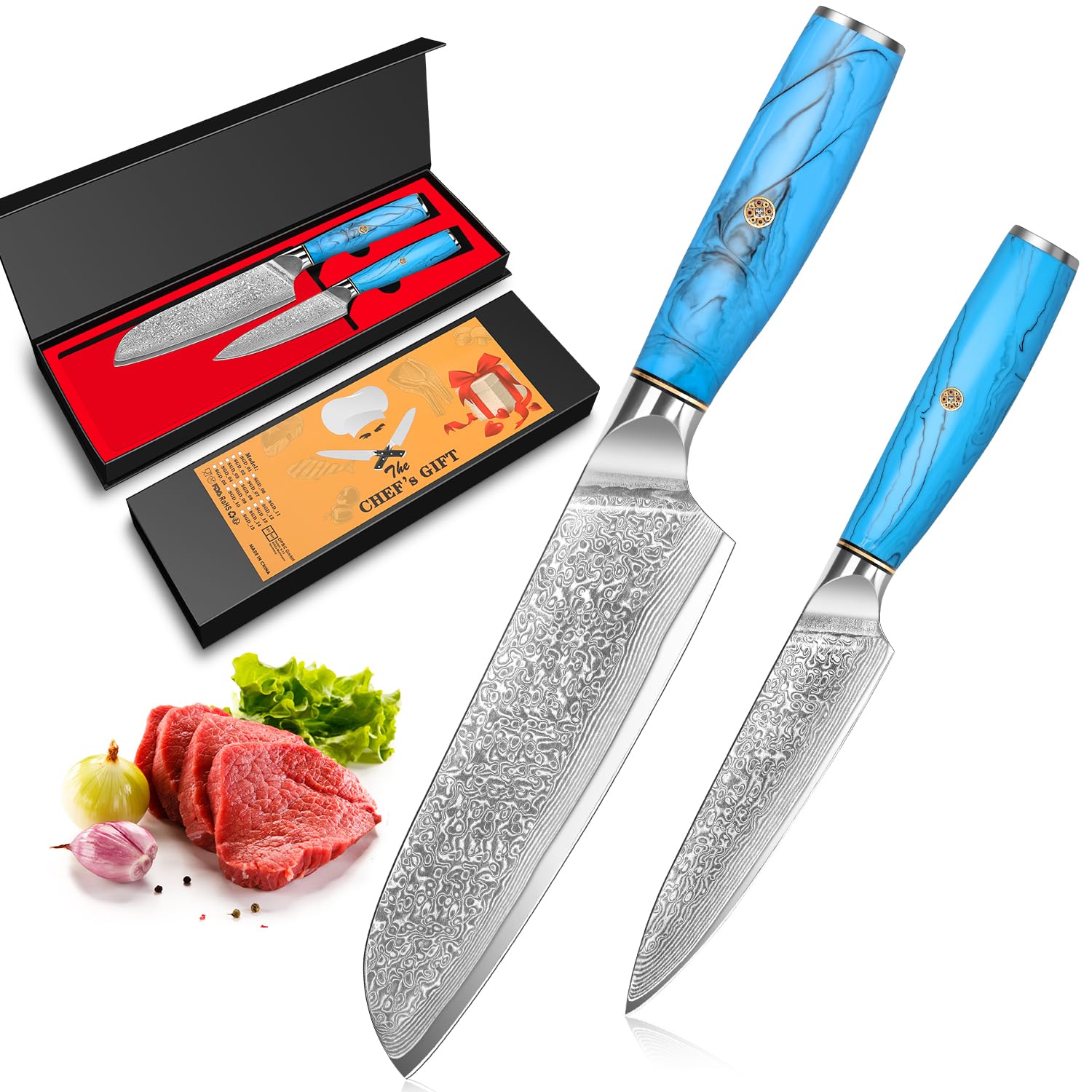 Amazon | KyushuBlade 包丁2本セット【三徳包丁+ペティナイフ】プロ用