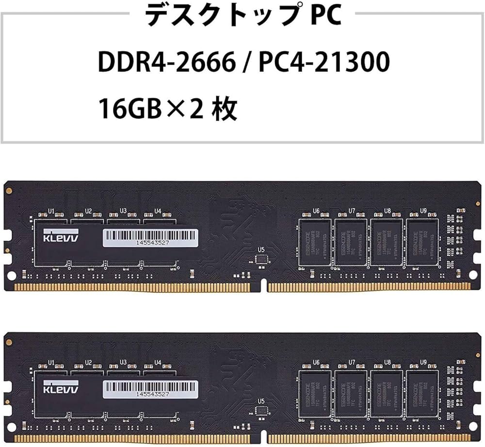 Amazon | KLEVV デスクトップPC用 メモリ DDR4 2666 PC4-21300 16GB x