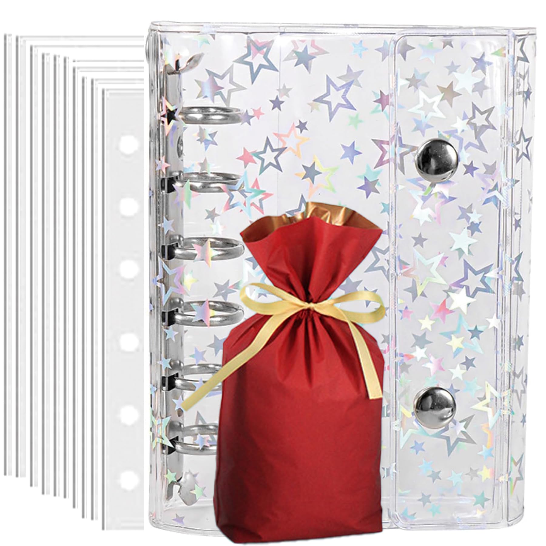 Amazon | シール帳 A7 バインダー 女の子 はがせる 透明ファイル 3D