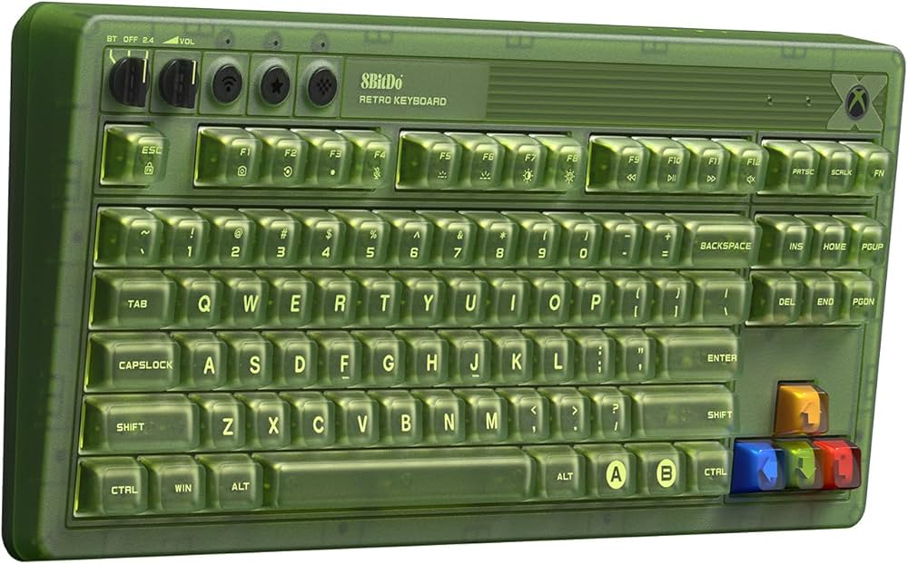 Amazon | 8BitDo レトロ 87 メカニカル キーボード、RGB バックライト