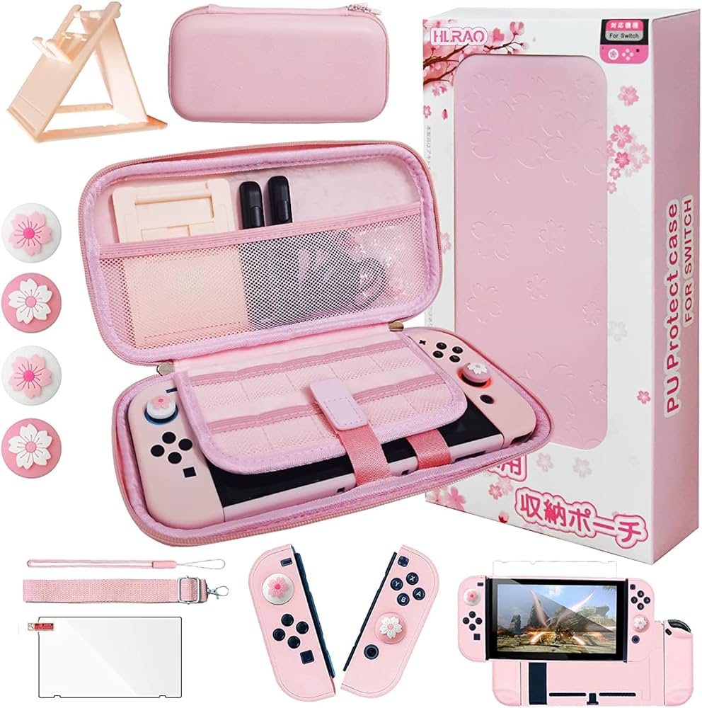 Amazon.com: HLRAO Pink Travel Carrying Case Accessories Kit