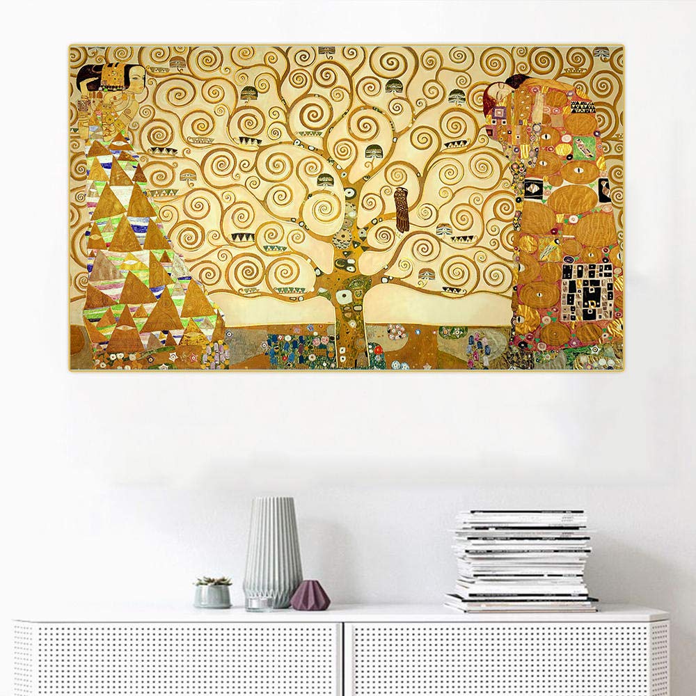 Amazon.co.jp: グスタフクリムトポスター《生命の木、1909年》有名な