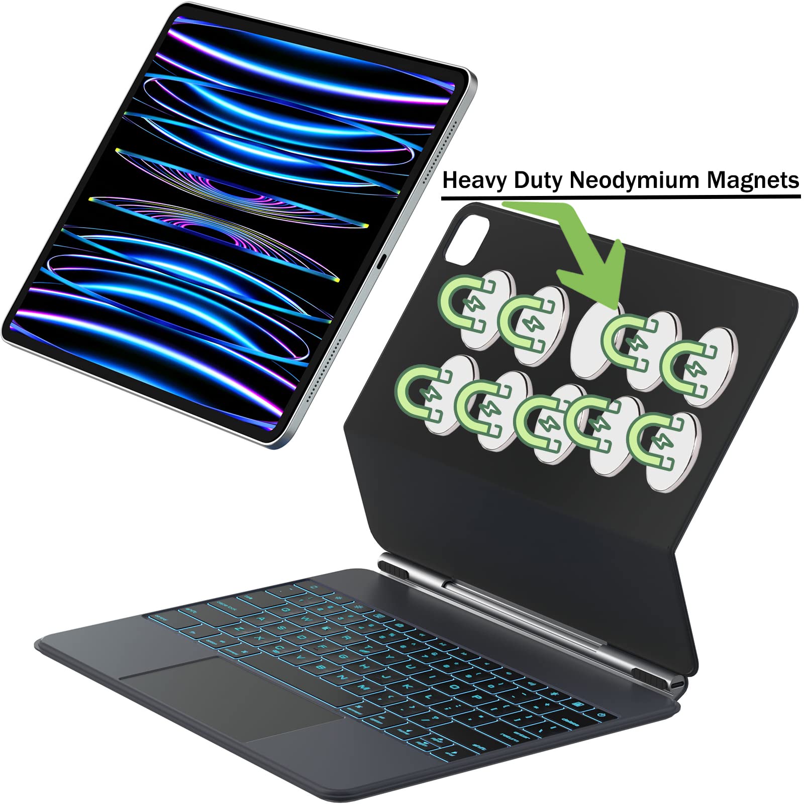 Amazon.co.jp: CUTEGEEK iPad Pro 12.9 ケース キーボード付き 24色