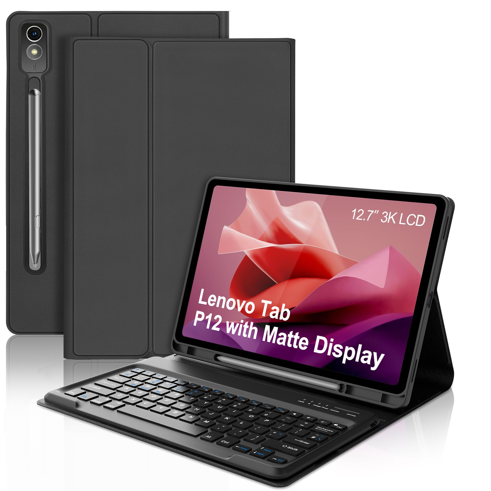 Amazon.com: for Lenovo Tab P12 12.7'' 2023 Keyboard Case